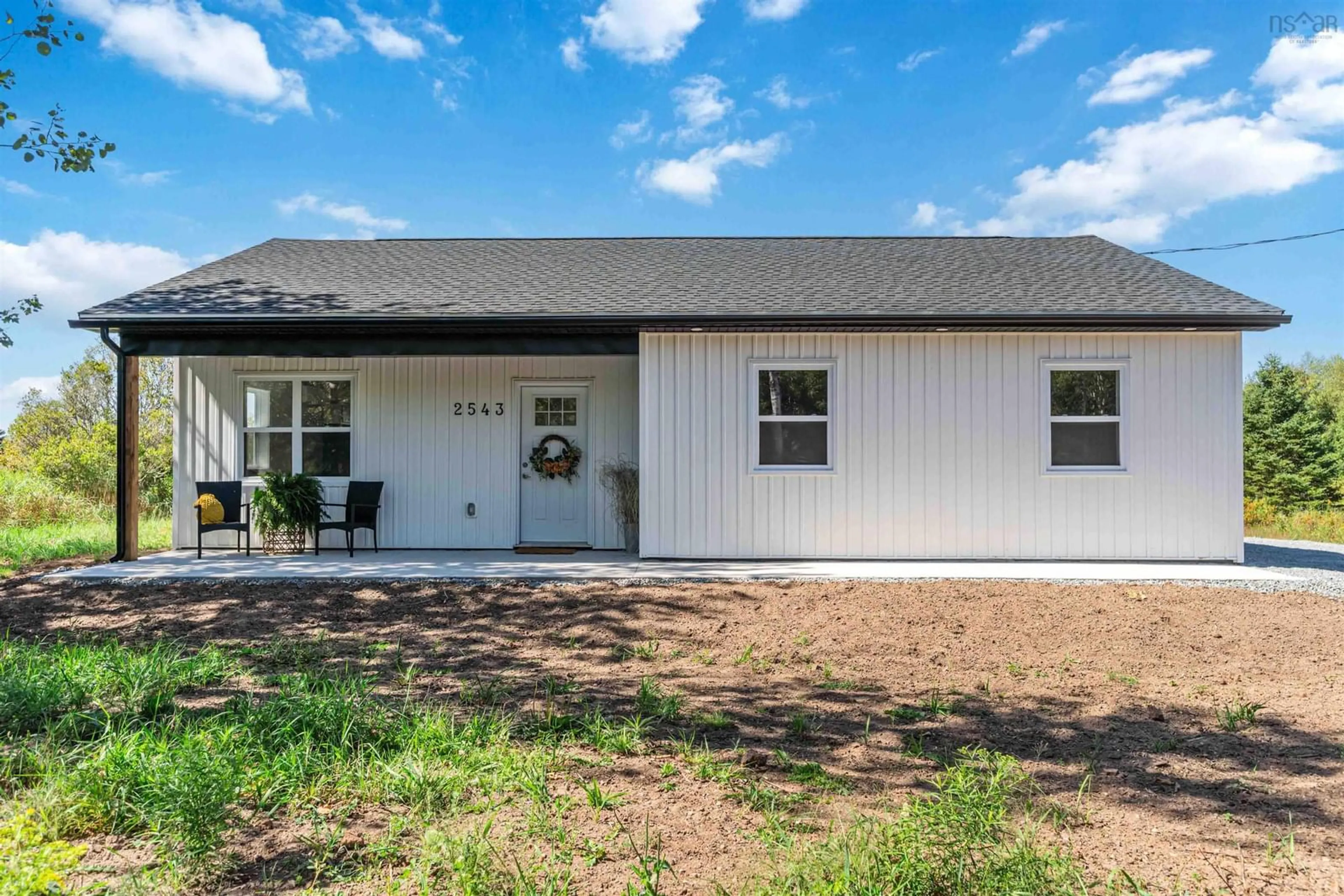 Home with vinyl exterior material, street for 2543 Highway 215, Upper Burlington Nova Scotia B0N 2A0
