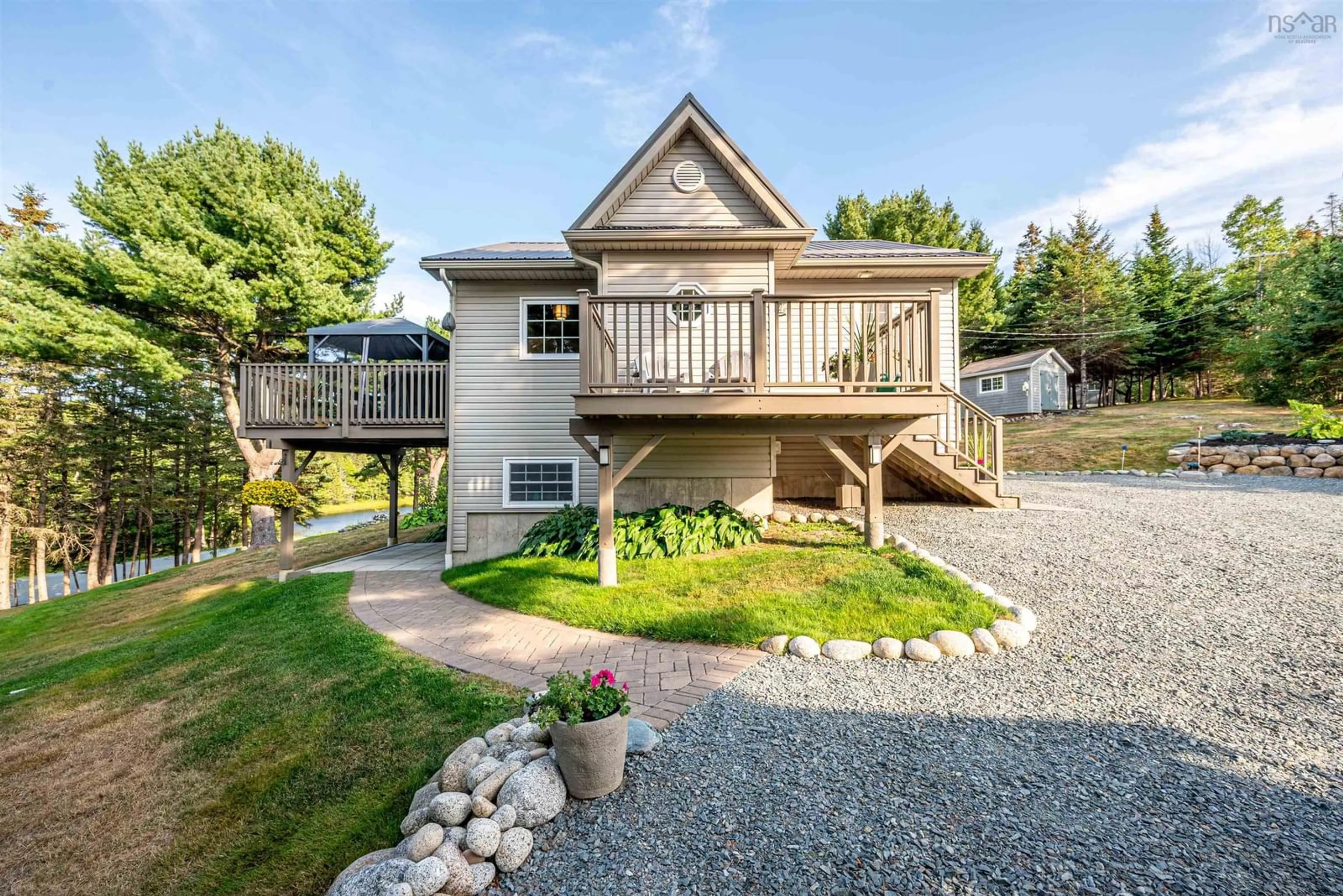 Patio, water/lake/river/ocean view for 1641 Italy Cross Rd, Petite Rivière Nova Scotia B4V 5W8