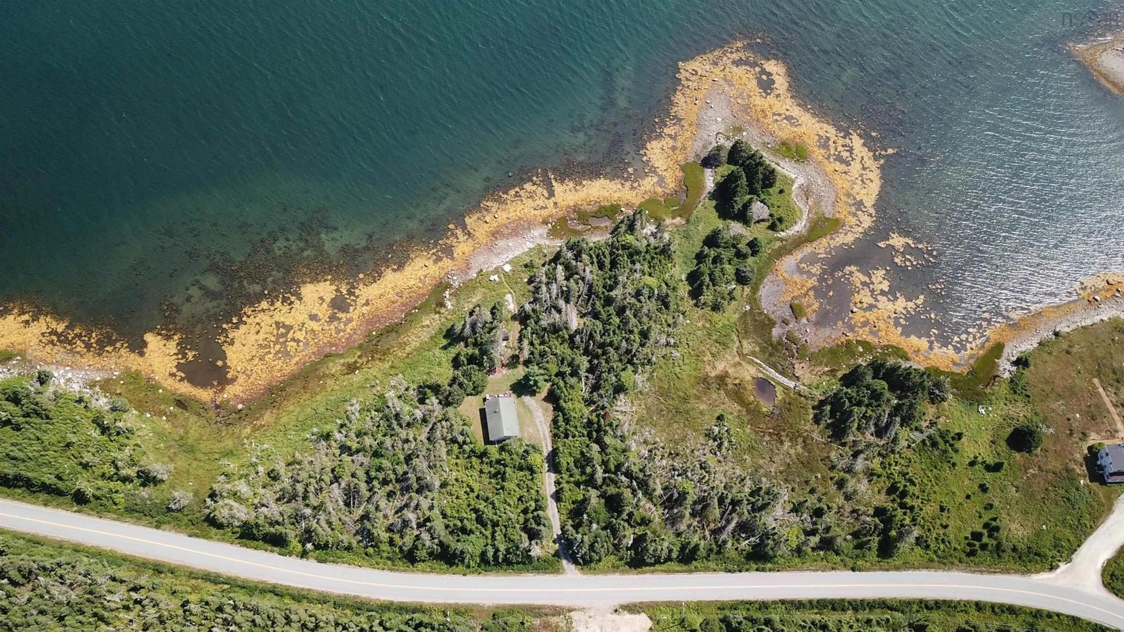 A pic from outside/outdoor area/front of a property/back of a property/a pic from drone, water/lake/river/ocean view for 608 Mushaboom Rd, Mushaboom Nova Scotia B0J 3H0