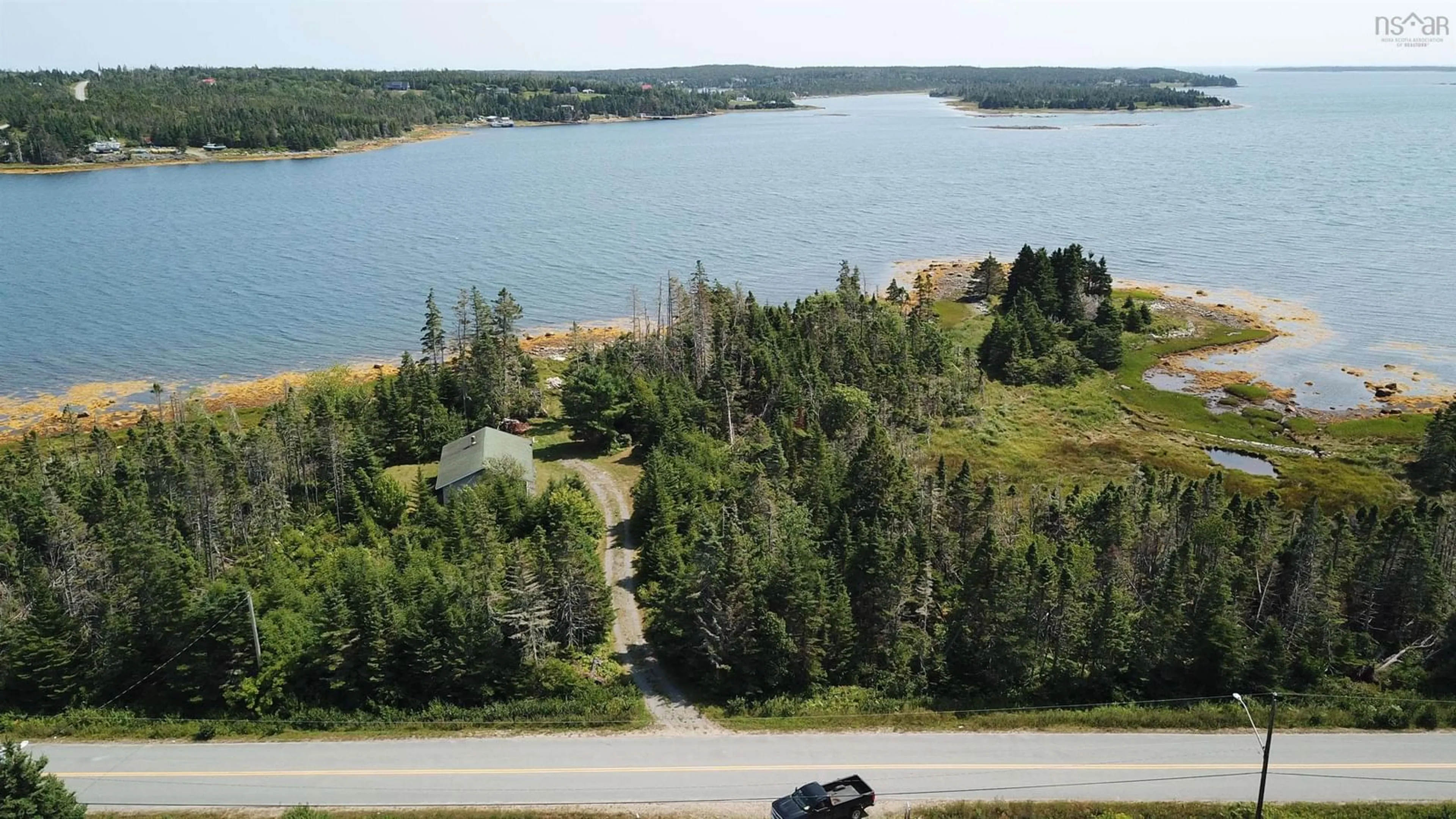 A pic from outside/outdoor area/front of a property/back of a property/a pic from drone, water/lake/river/ocean view for 608 Mushaboom Rd, Mushaboom Nova Scotia B0J 3H0