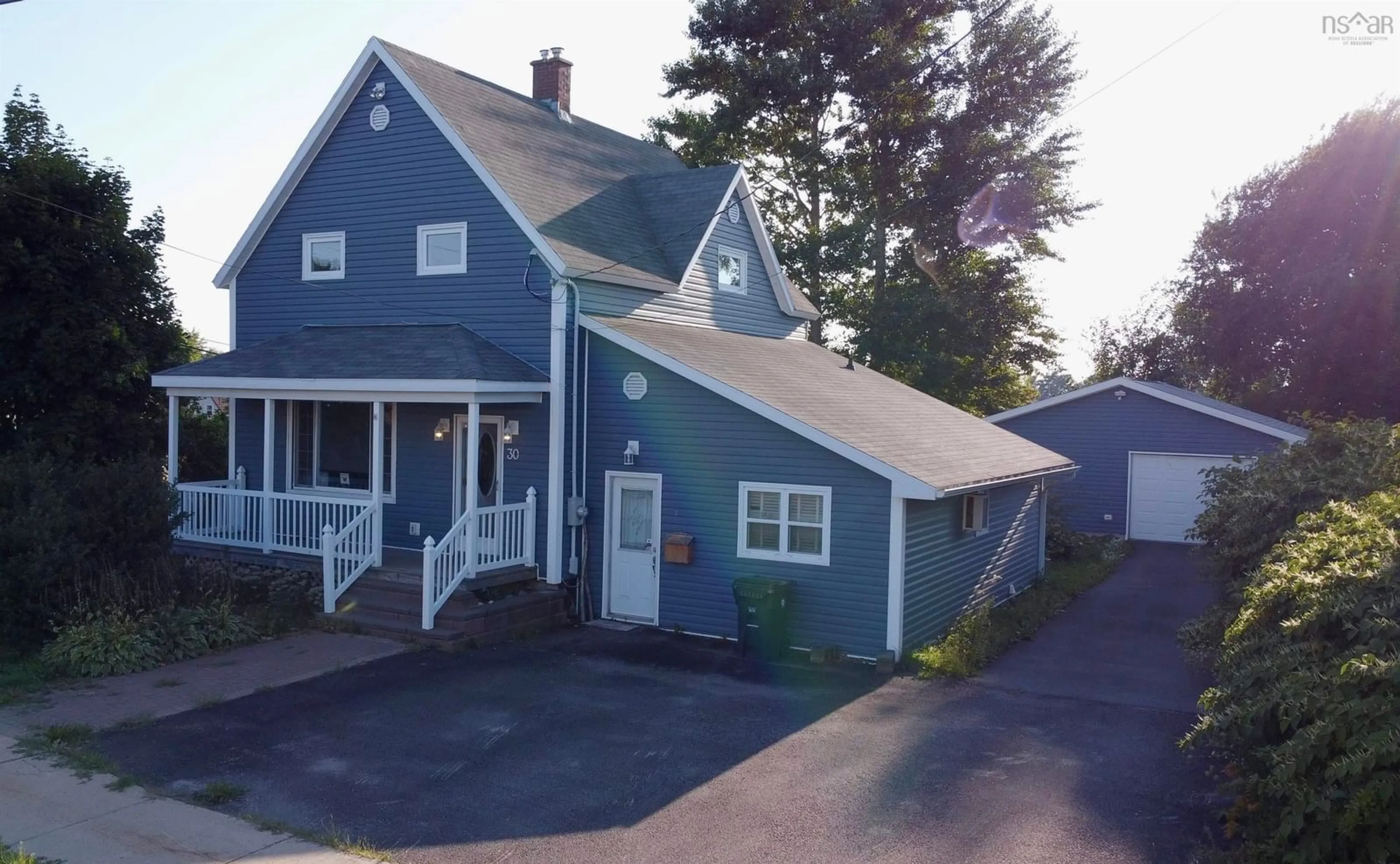 A pic from outside/outdoor area/front of a property/back of a property/a pic from drone, street for 30 Fraser Ave, Sydney Mines Nova Scotia B1V 2B7