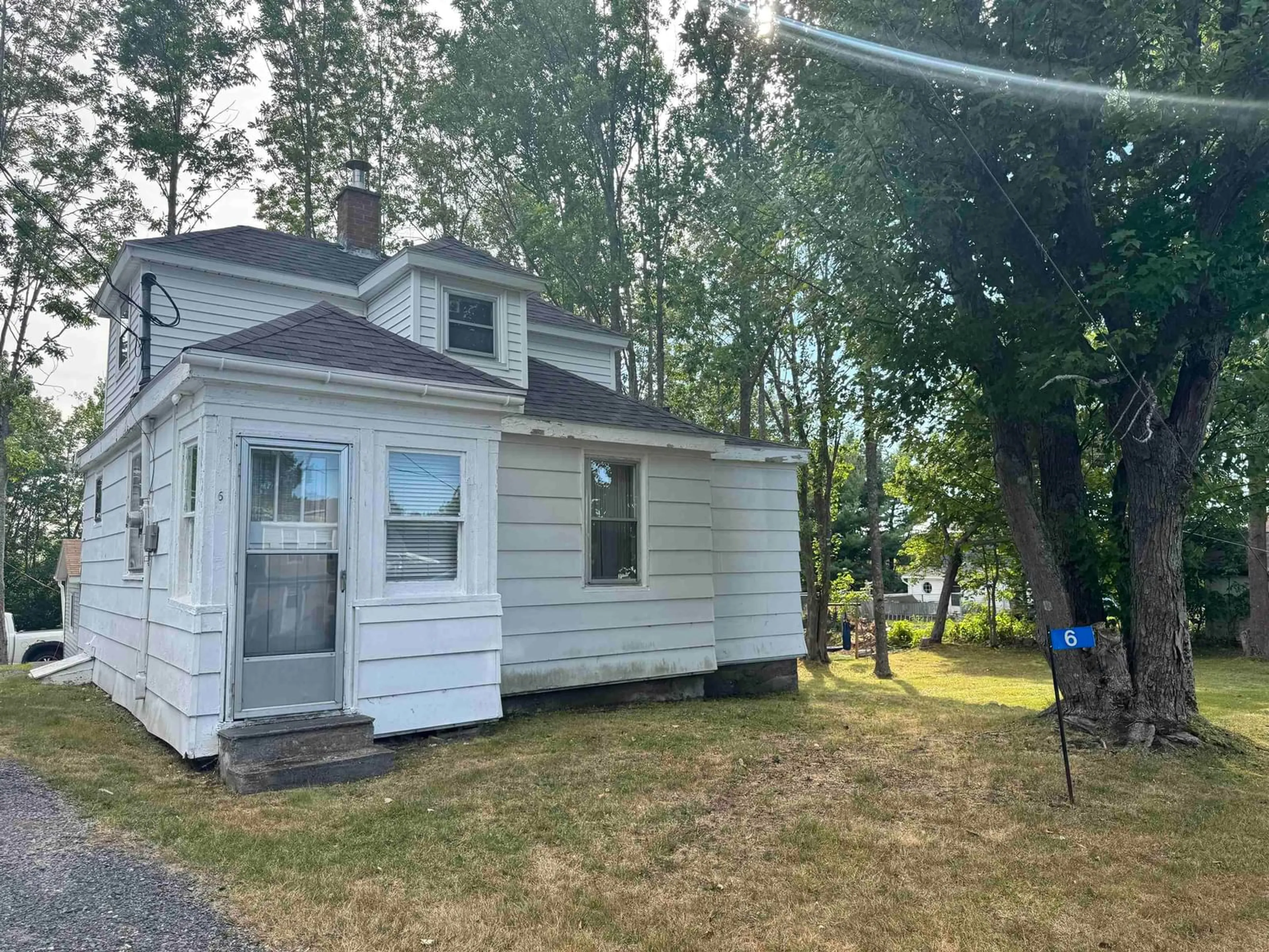Home with vinyl exterior material, street for 6 Strickland Ave, Trenton Nova Scotia B0K 1X0