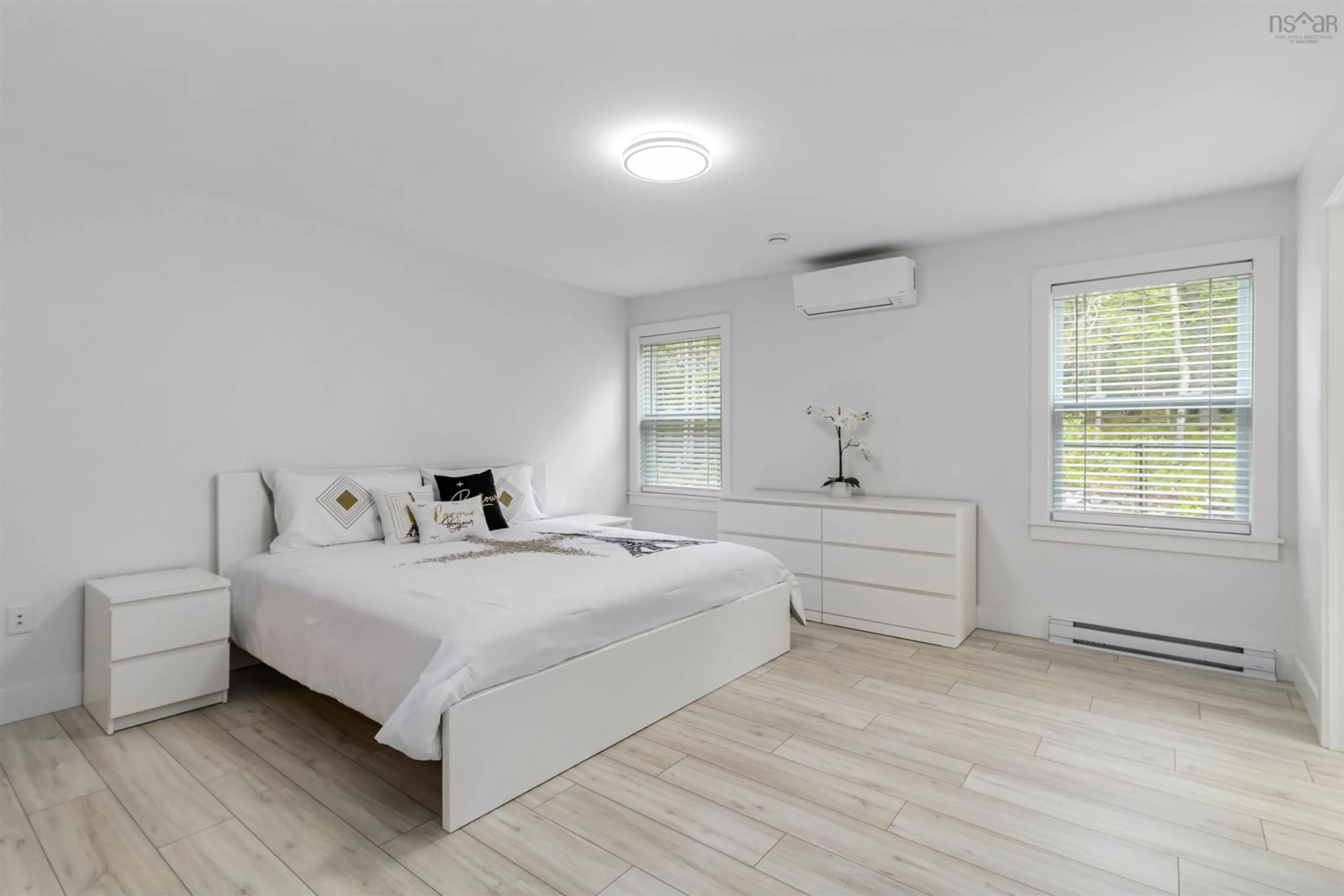 Bedroom with bed, wood/laminate floor for 222 Janda Cres, Tantallon Nova Scotia B3Z 4R8