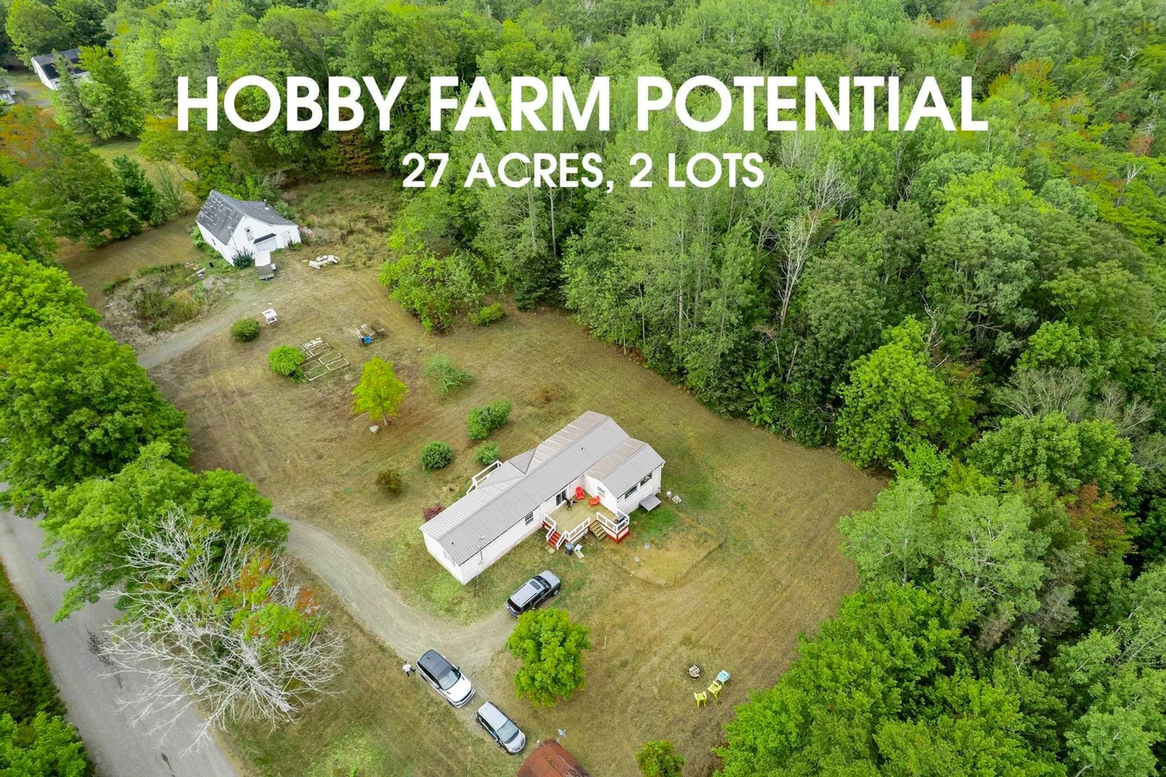 A pic from outside/outdoor area/front of a property/back of a property/a pic from drone, forest/trees view for 904 Fraser Rd, Princedale Nova Scotia B0S 1G0