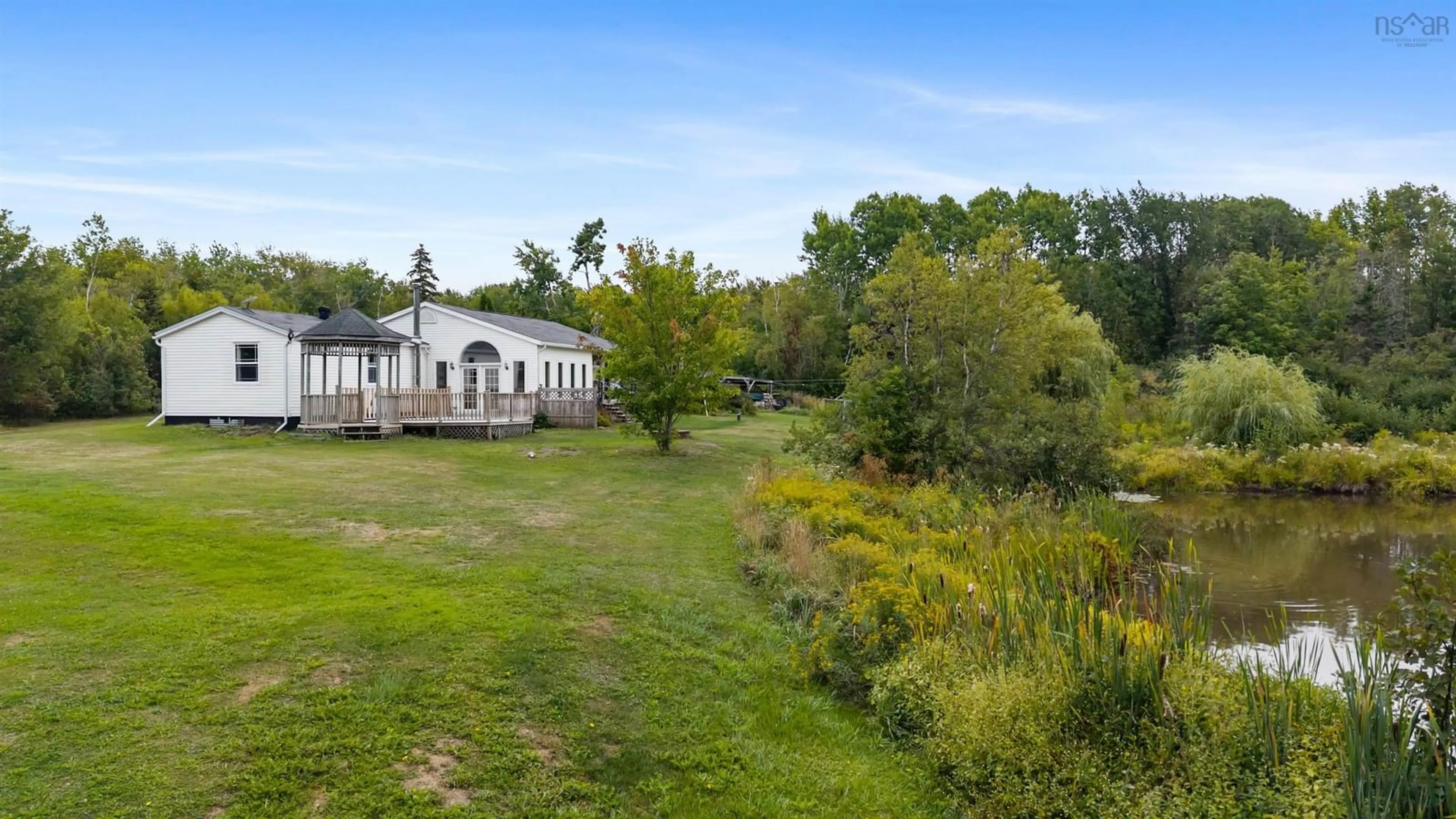 A pic from outside/outdoor area/front of a property/back of a property/a pic from drone, water/lake/river/ocean view for 719 Lamont Rd, Egerton Nova Scotia B0K 1G0