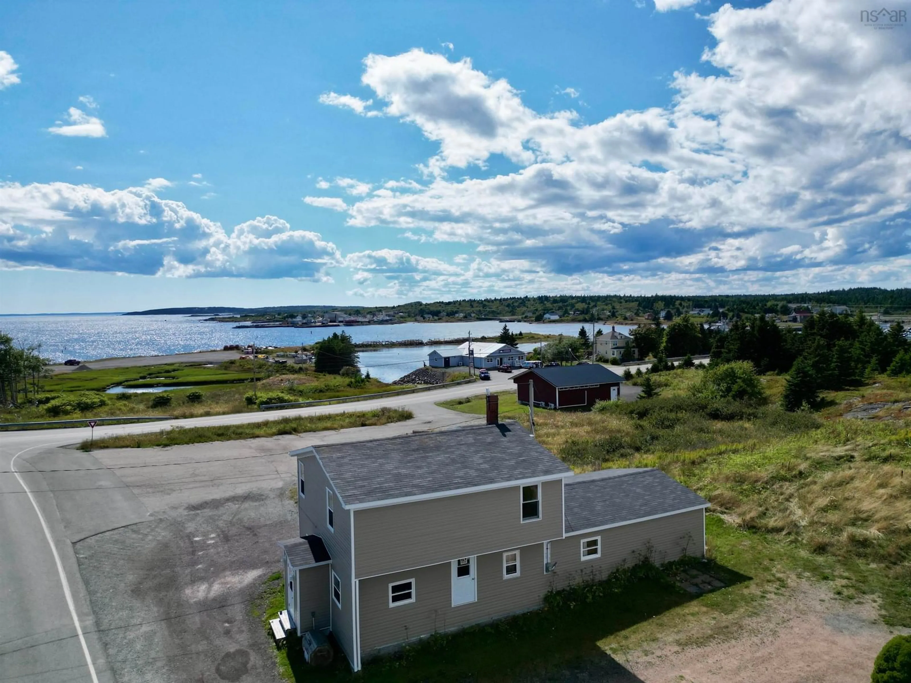 A pic from outside/outdoor area/front of a property/back of a property/a pic from drone, water/lake/river/ocean view for 3683 Highway 206, Haut De La Baie Nova Scotia B0E 2L0
