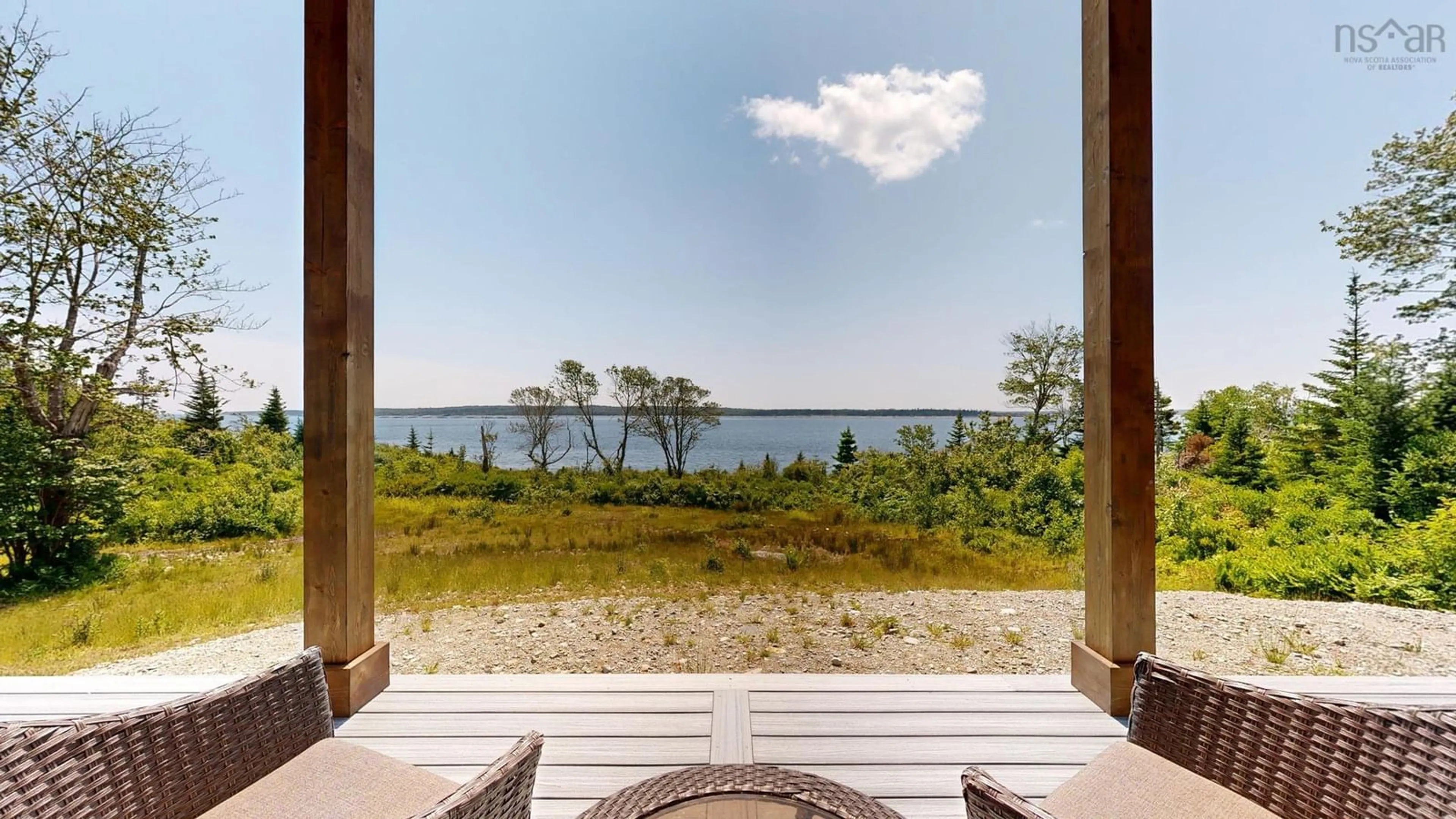 Patio, water/lake/river/ocean view for 2406 Sandy Point Rd, Lower Sandy Point Nova Scotia B0T 1W0