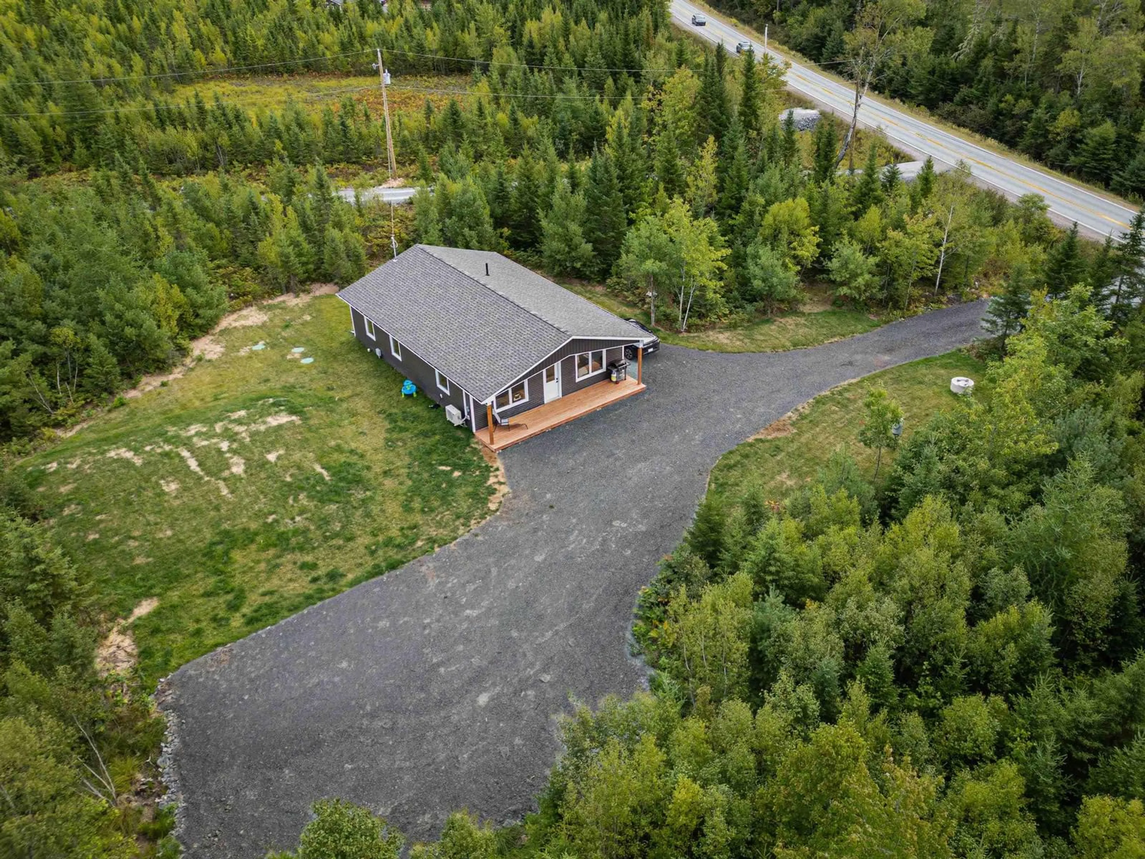 A pic from outside/outdoor area/front of a property/back of a property/a pic from drone, unknown for 96 Highway 224, Gays River Nova Scotia B0N 2H0