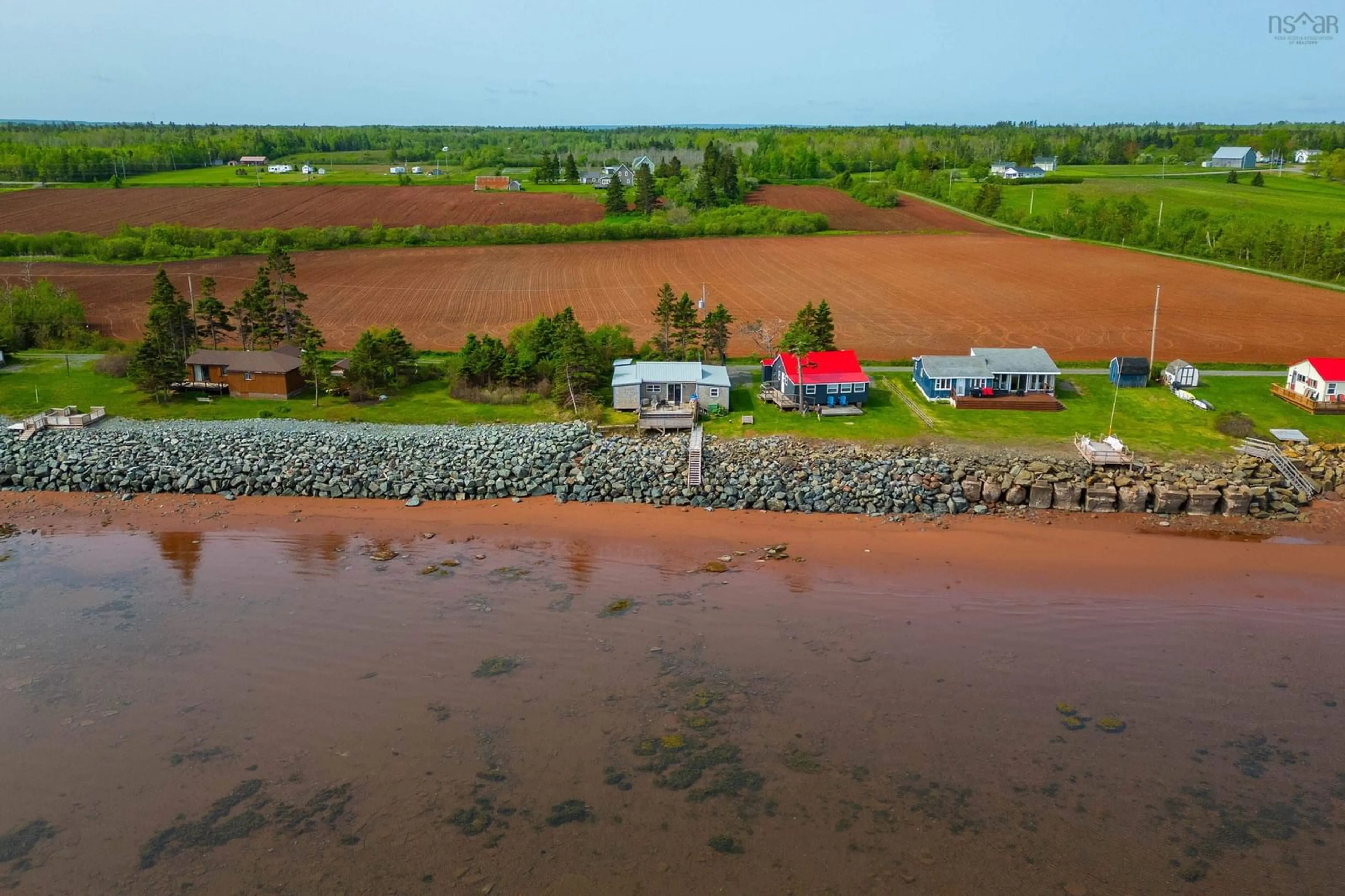 A pic from outside/outdoor area/front of a property/back of a property/a pic from drone, water/lake/river/ocean view for 85 Ridgway Lane, Northport Nova Scotia B0L 0A3