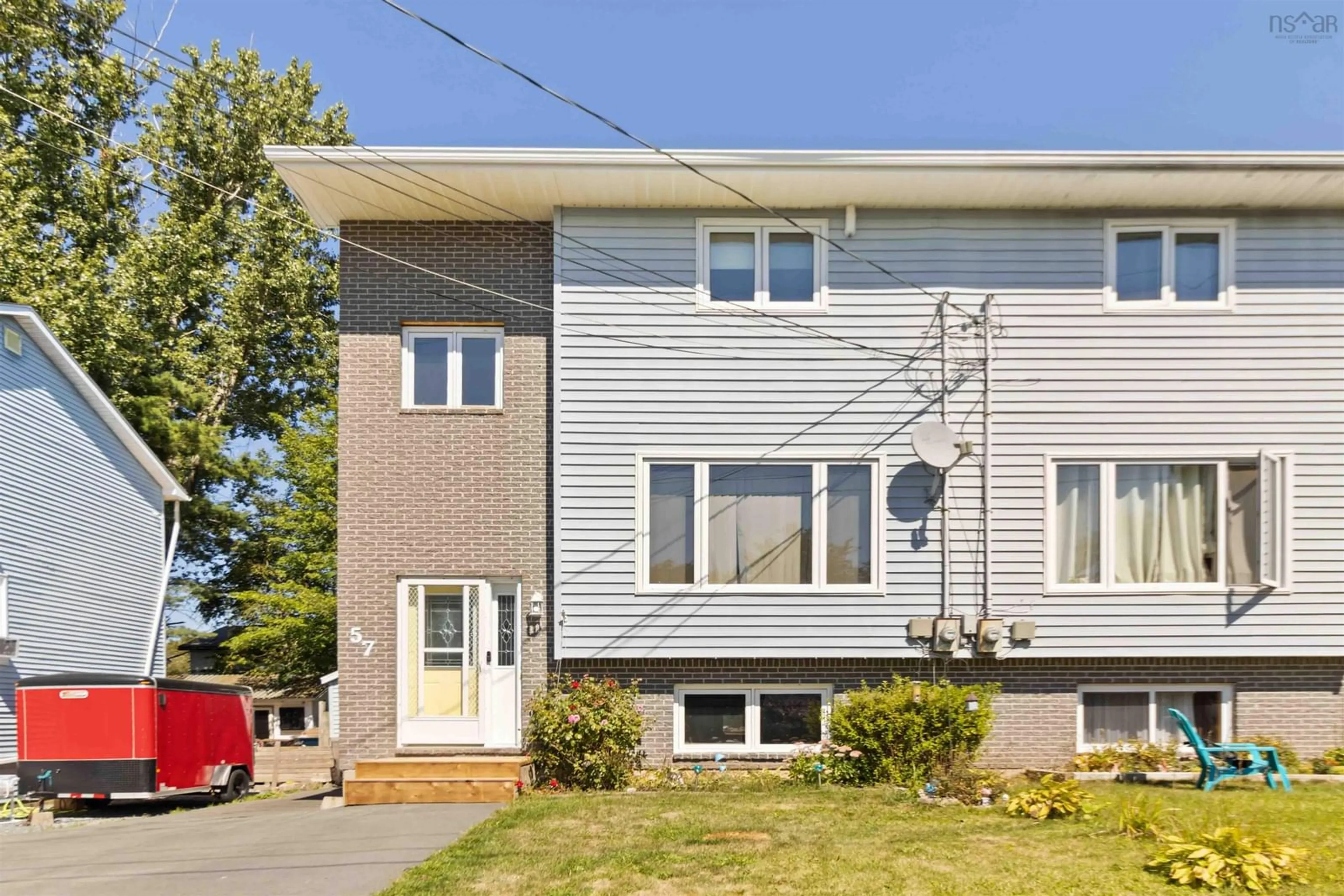 Home with vinyl exterior material, street for 57 Noria Cres, Middle Sackville Nova Scotia B4E 2L8