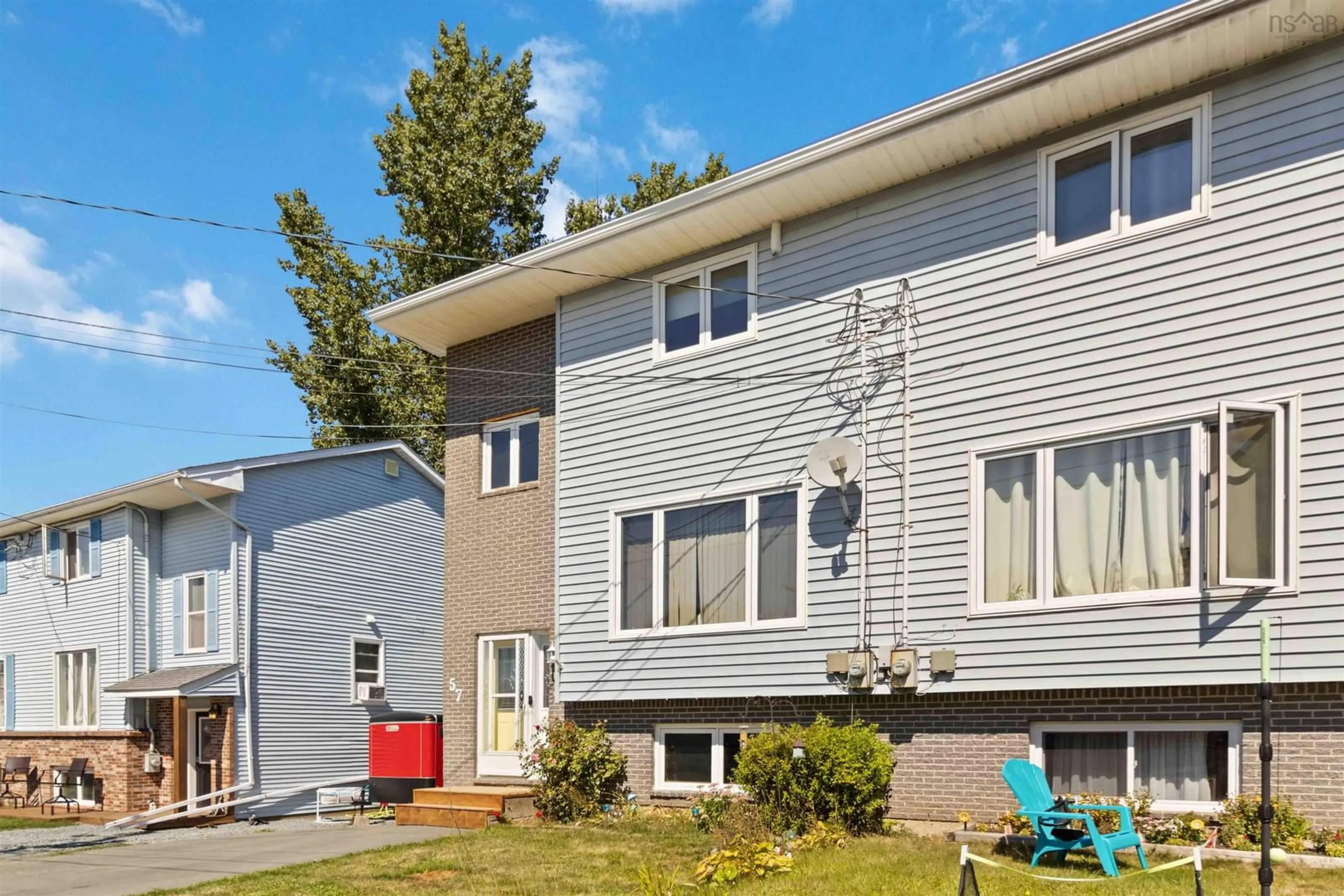 Home with vinyl exterior material, street for 57 Noria Cres, Middle Sackville Nova Scotia B4E 2L8