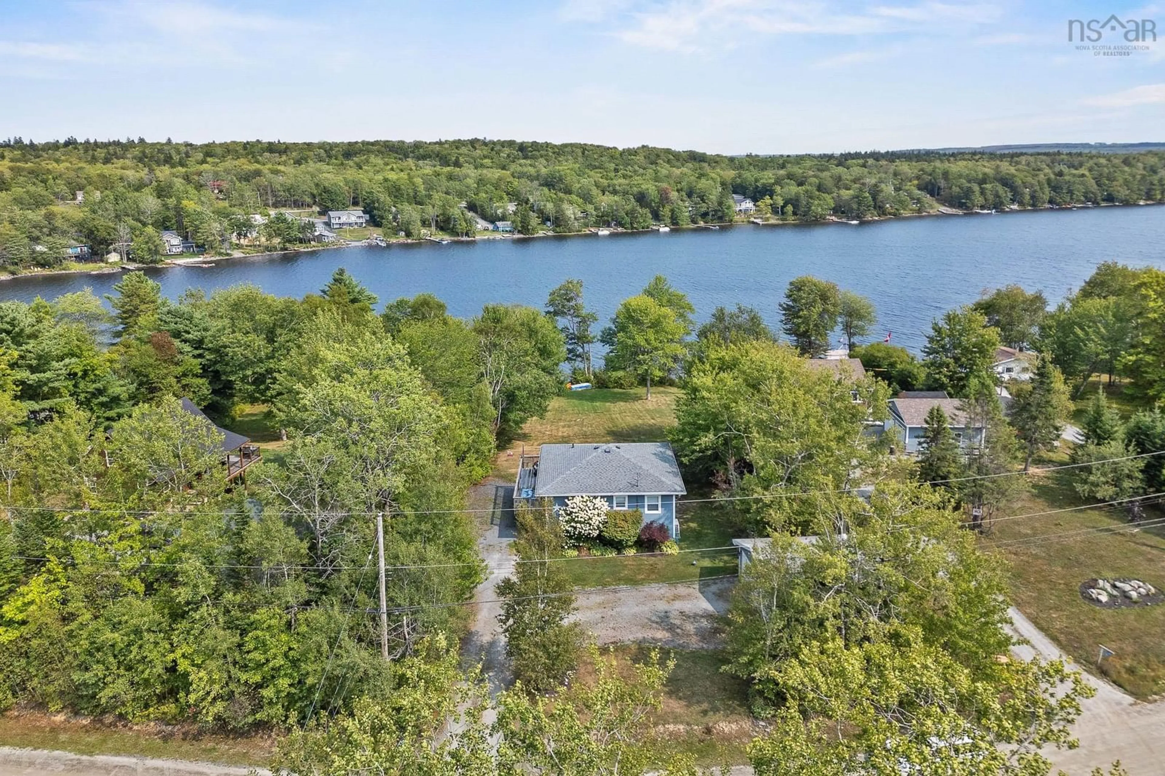 A pic from outside/outdoor area/front of a property/back of a property/a pic from drone, water/lake/river/ocean view for 210 Lakecrest Dr, East Uniacke Nova Scotia B0N 1Z0