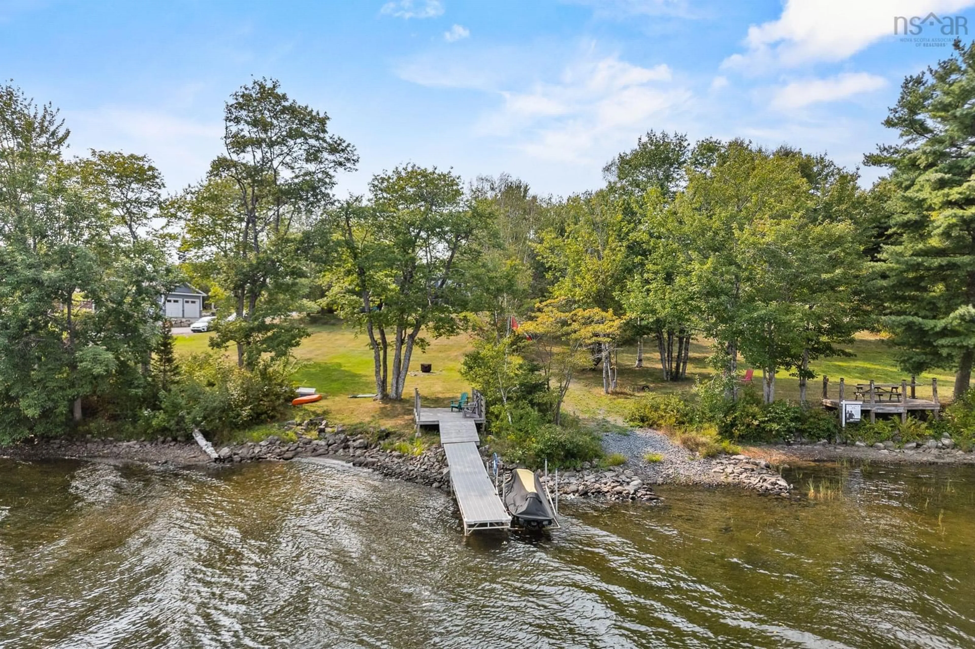 A pic from outside/outdoor area/front of a property/back of a property/a pic from drone, water/lake/river/ocean view for 210 Lakecrest Dr, East Uniacke Nova Scotia B0N 1Z0