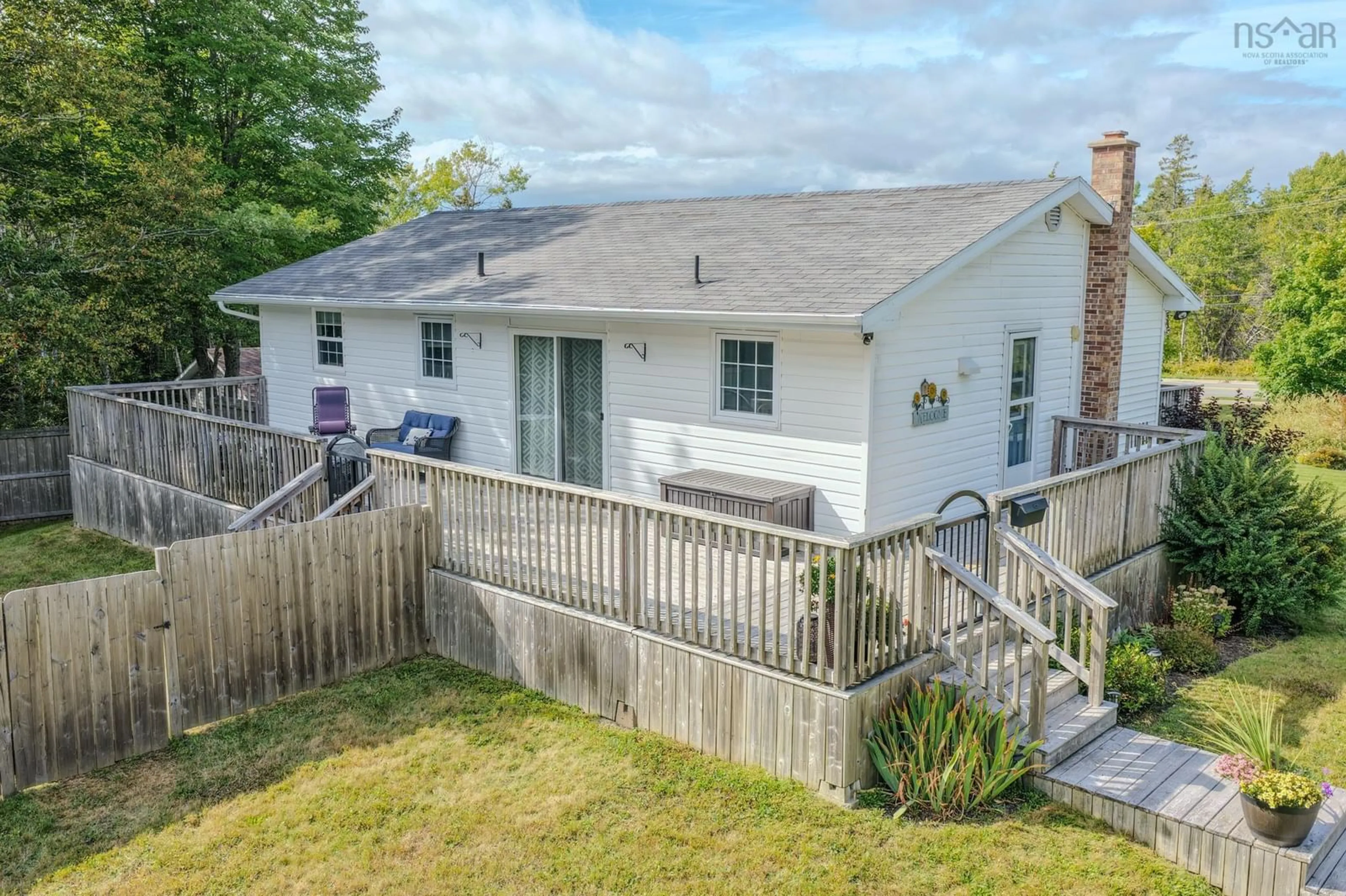 A pic from outside/outdoor area/front of a property/back of a property/a pic from drone, unknown for 186 Kenwood Dr, Sydney River Nova Scotia B1S 3N4