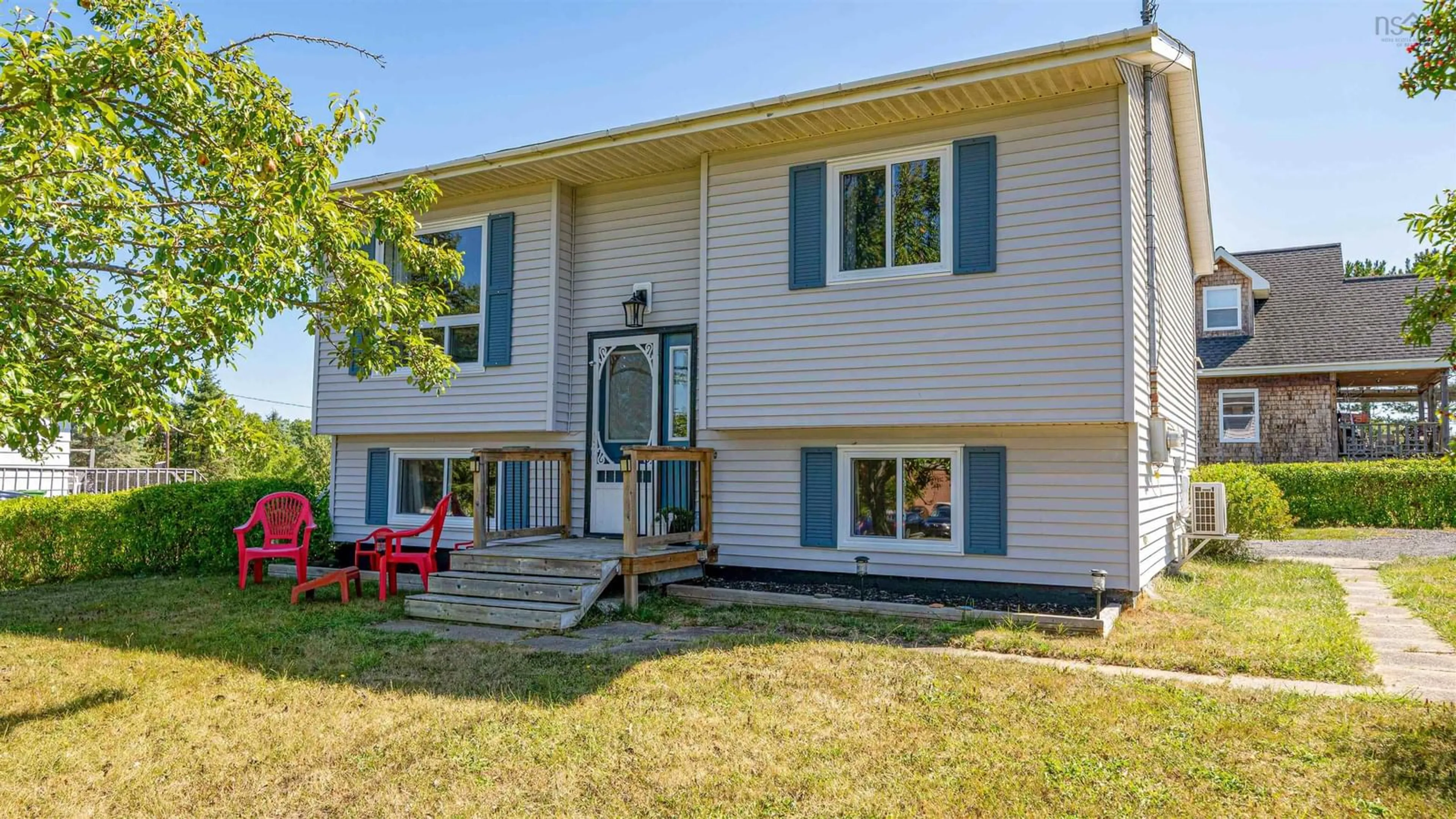 Home with vinyl exterior material, street for 5 Green Lane, Falmouth Nova Scotia B0P 1L0