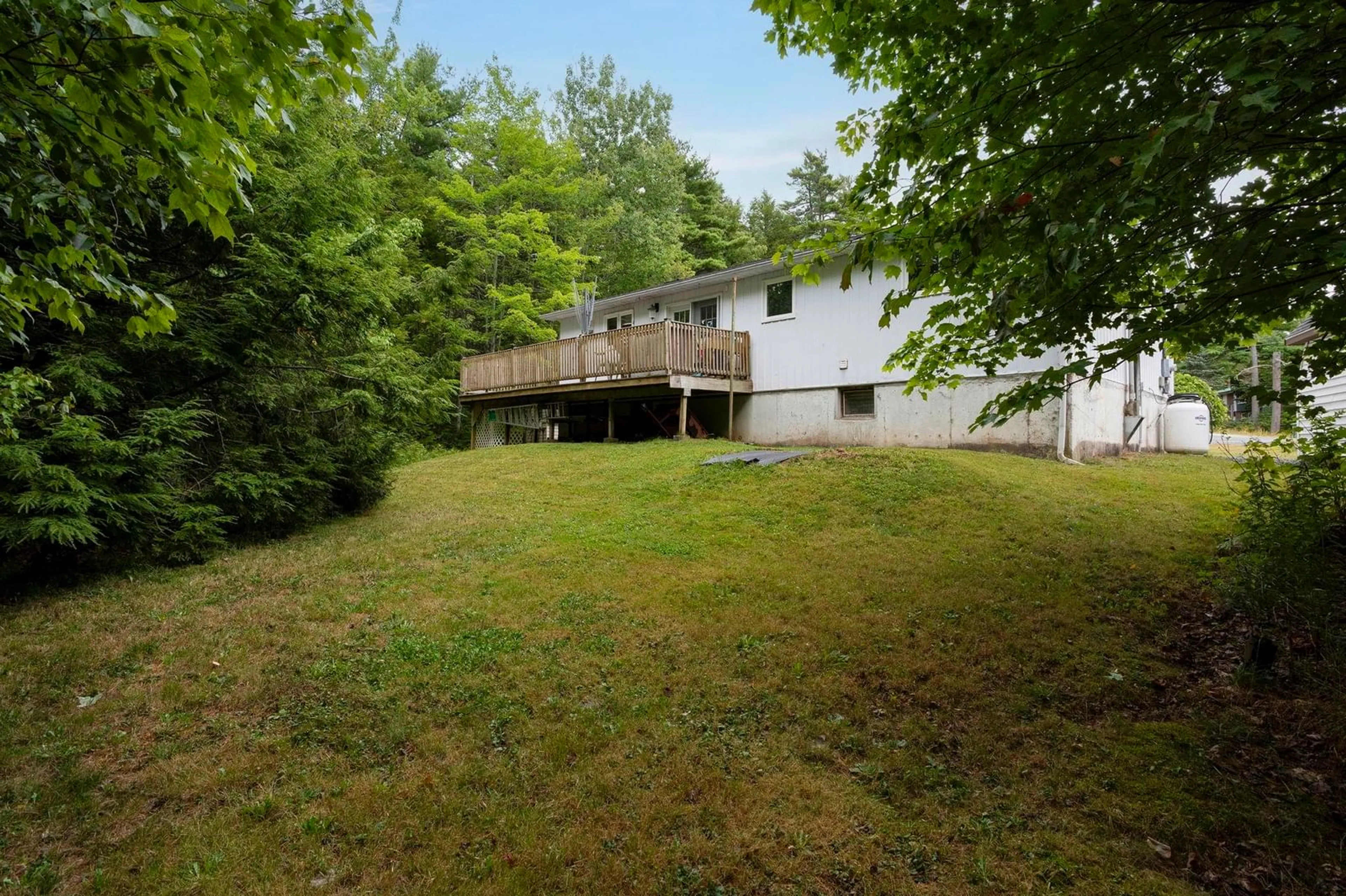Patio, forest/trees view for 61 Pine Oak Dr, Wellington Nova Scotia B2T 1J4
