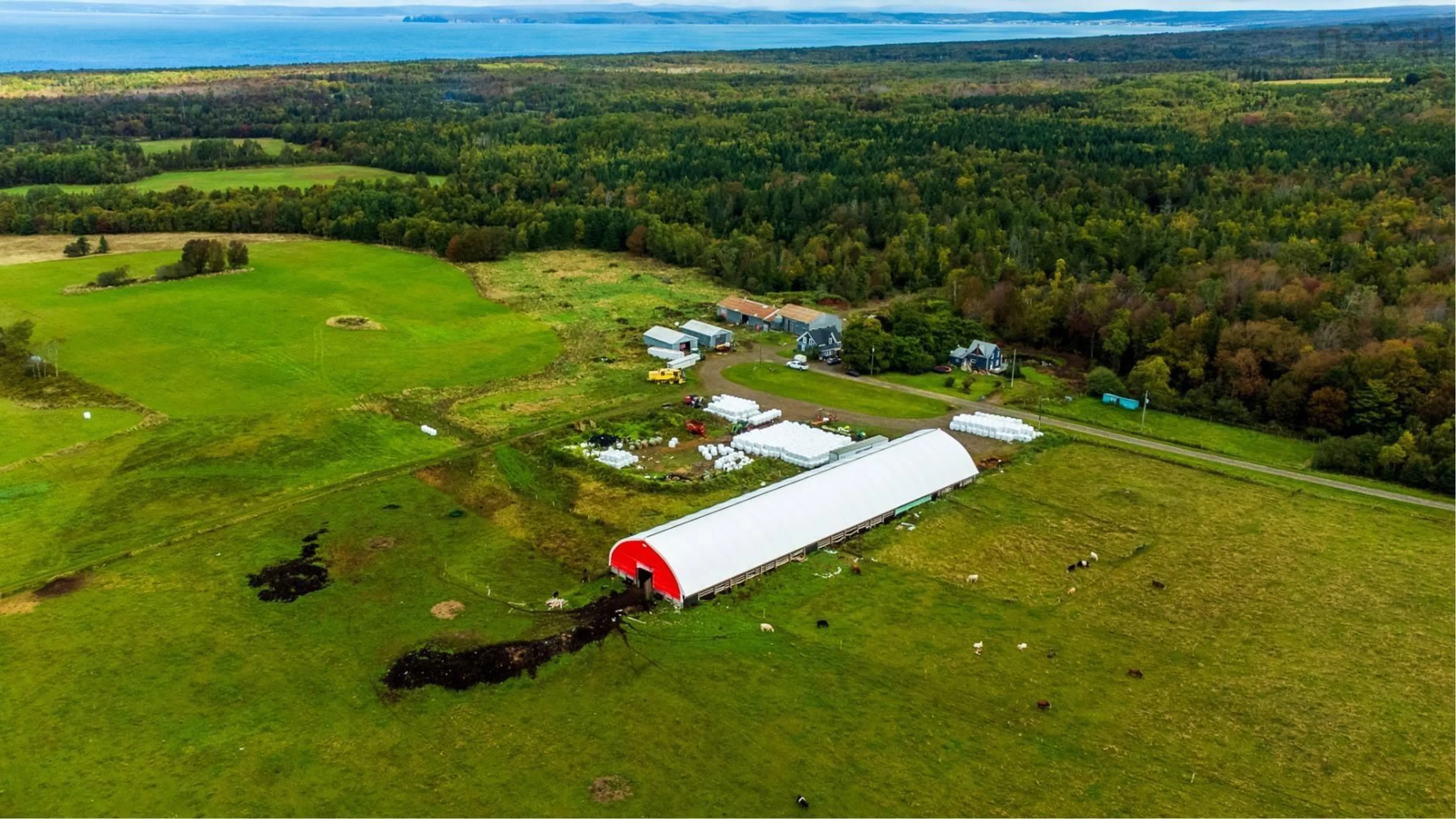 A pic from outside/outdoor area/front of a property/back of a property/a pic from drone, water/lake/river/ocean view for 617 Gospel Woods Rd, West Glenmont Nova Scotia B0P 1H0