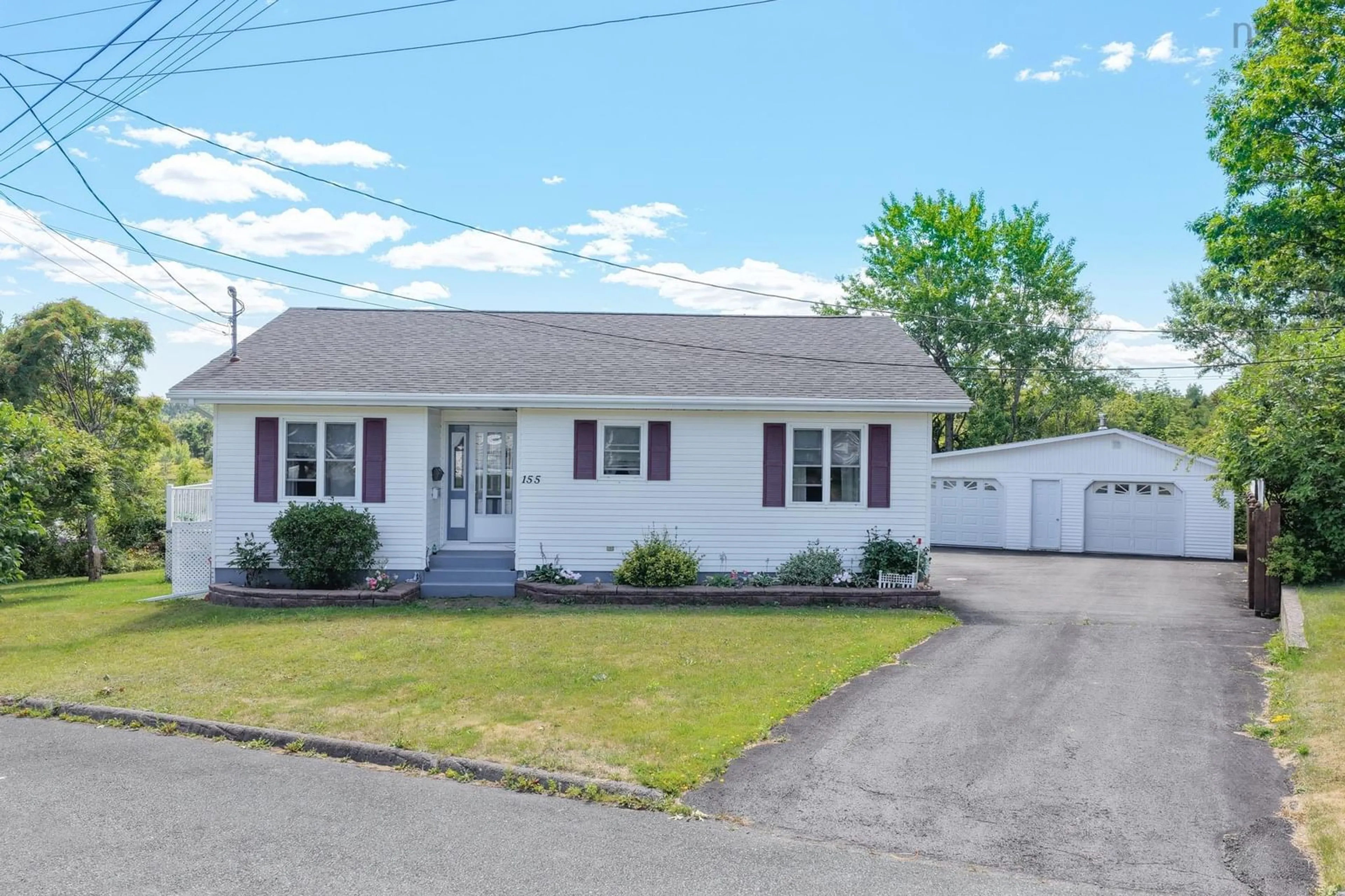 Home with vinyl exterior material, street for 155 Leeside Dr, Coxheath Nova Scotia B1R 1S5
