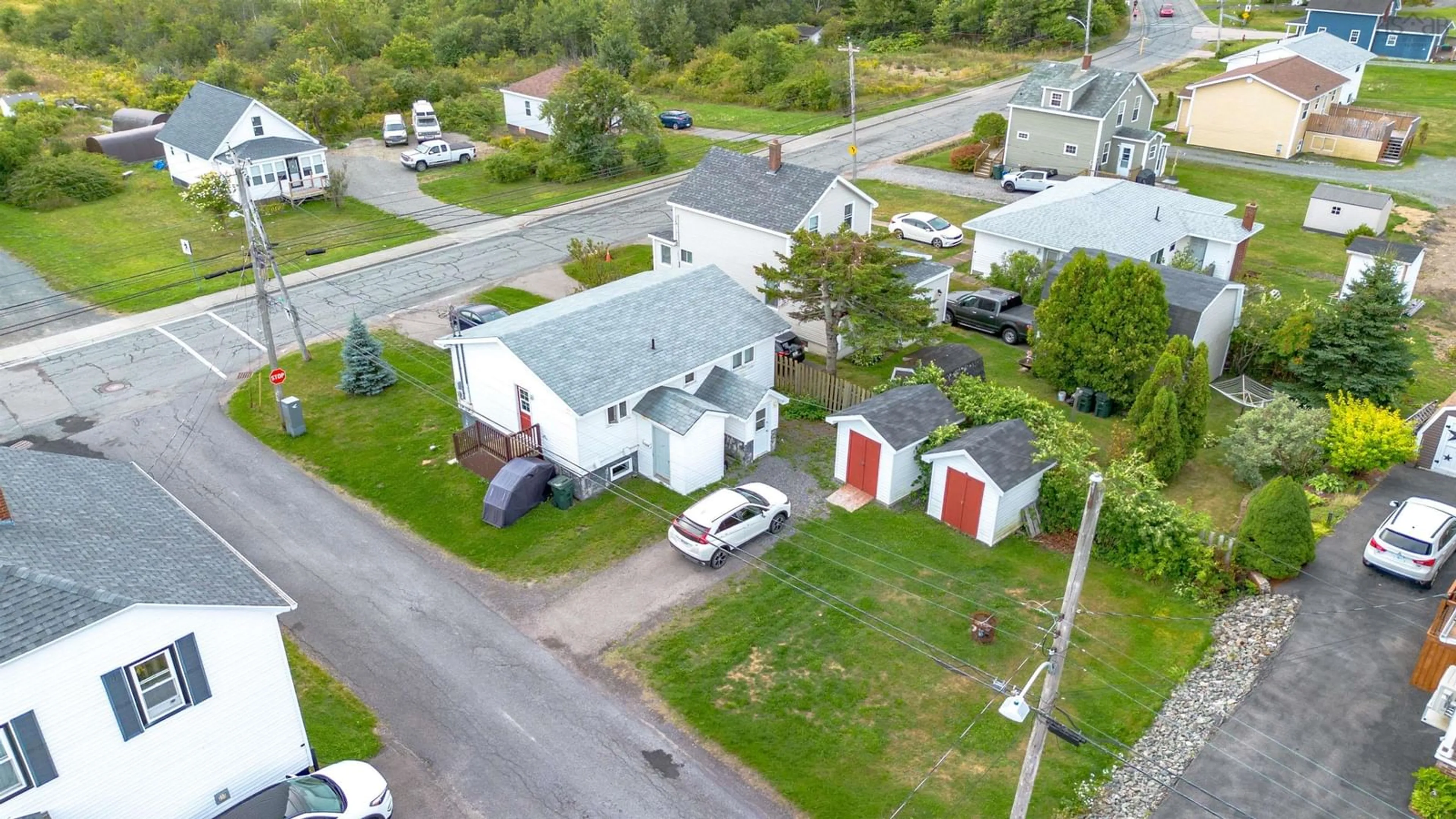 A pic from outside/outdoor area/front of a property/back of a property/a pic from drone, street for 92 Highland St, Glace Bay Nova Scotia B1A 2V1