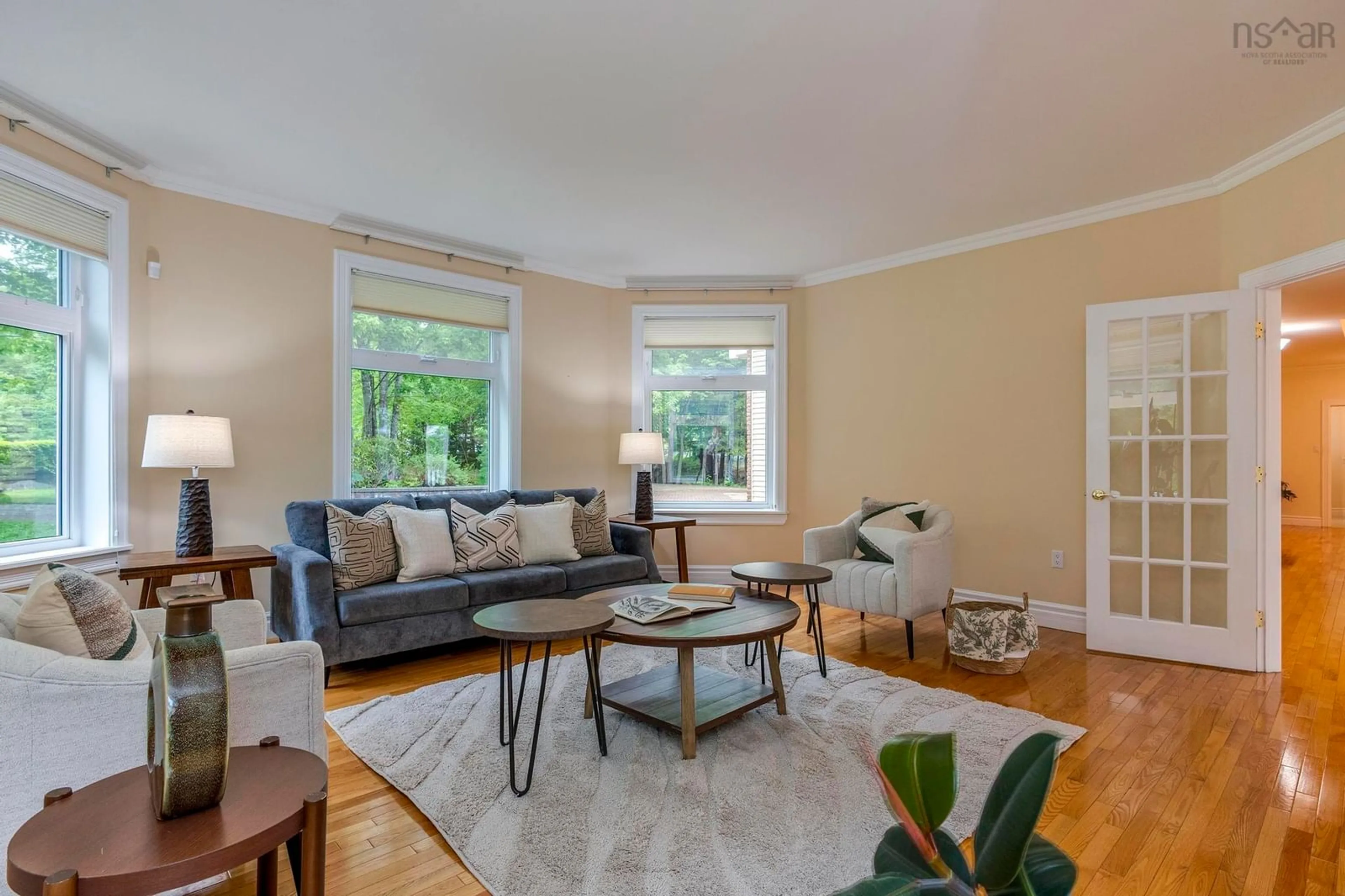 Living room with furniture, wood/laminate floor for 21 Long Lake Dr, Hammonds Plains Nova Scotia B4B 1K6