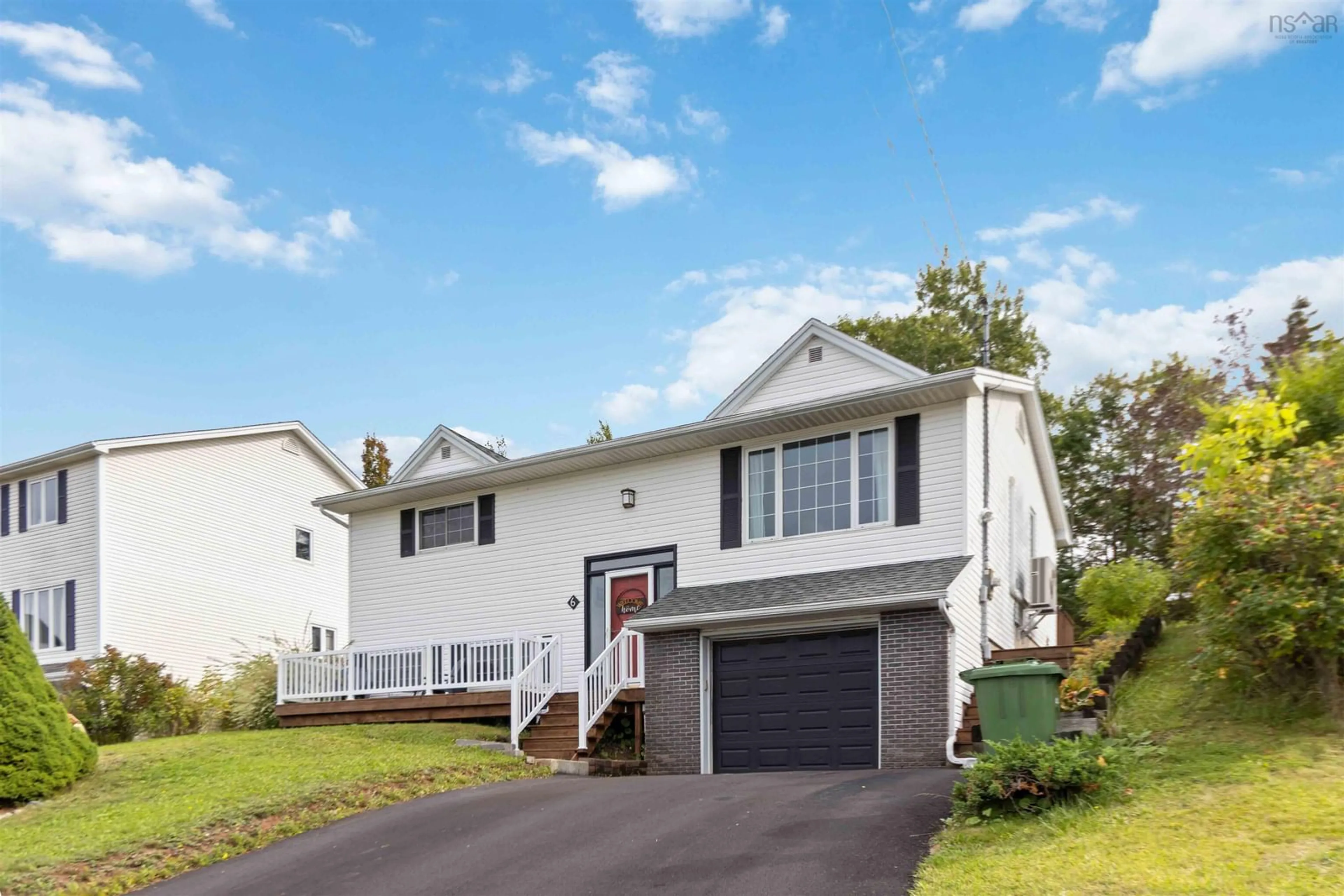 Home with vinyl exterior material, street for 6 Braemont Crt, Middle Sackville Nova Scotia B4E 3A1