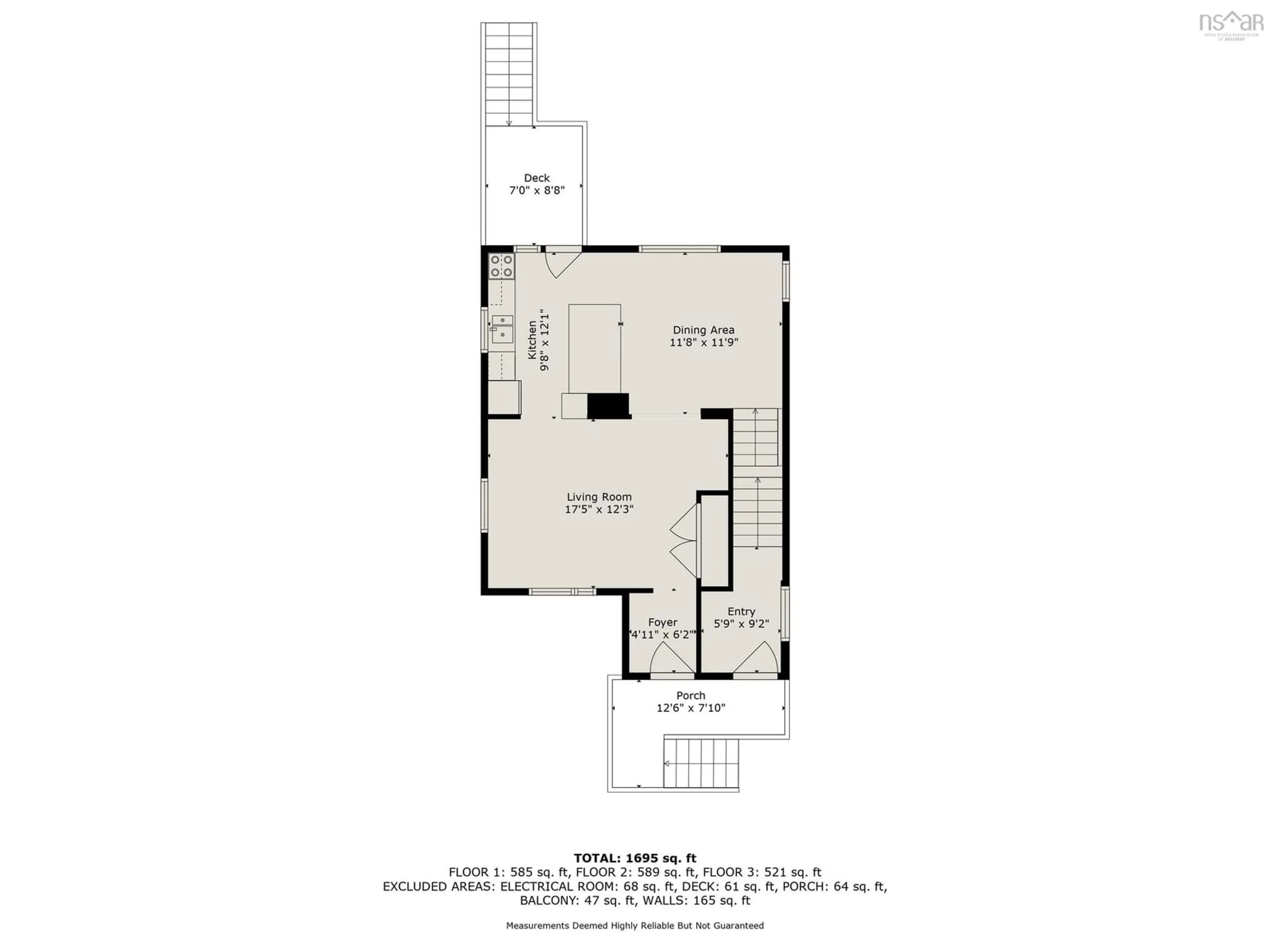 Floor plan for 6168 6170 North St, Halifax Peninsula Nova Scotia B3K 1P3