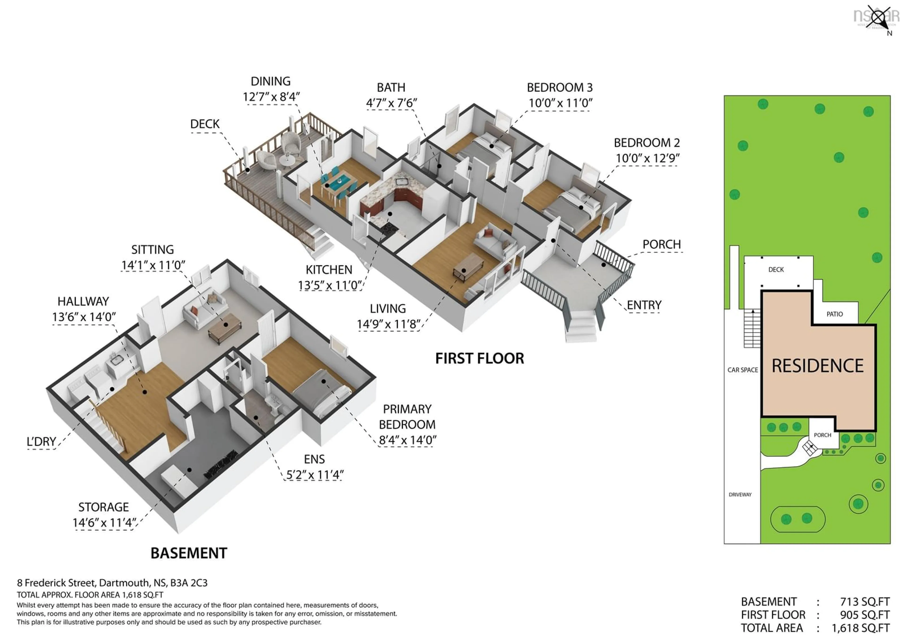 Floor plan for 8 Frederick St, Dartmouth Nova Scotia B3A 2C3