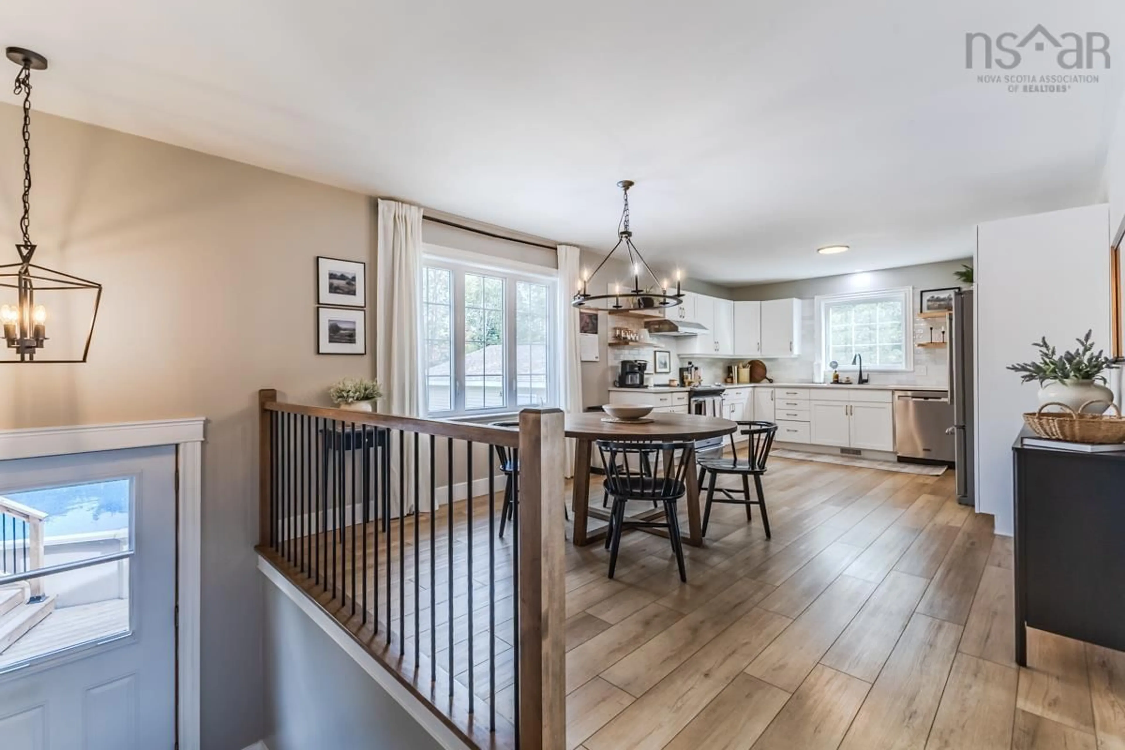 Open concept kitchen, wood/laminate floor for 50 Coldstream Dr, Valley Nova Scotia B6L 3E9