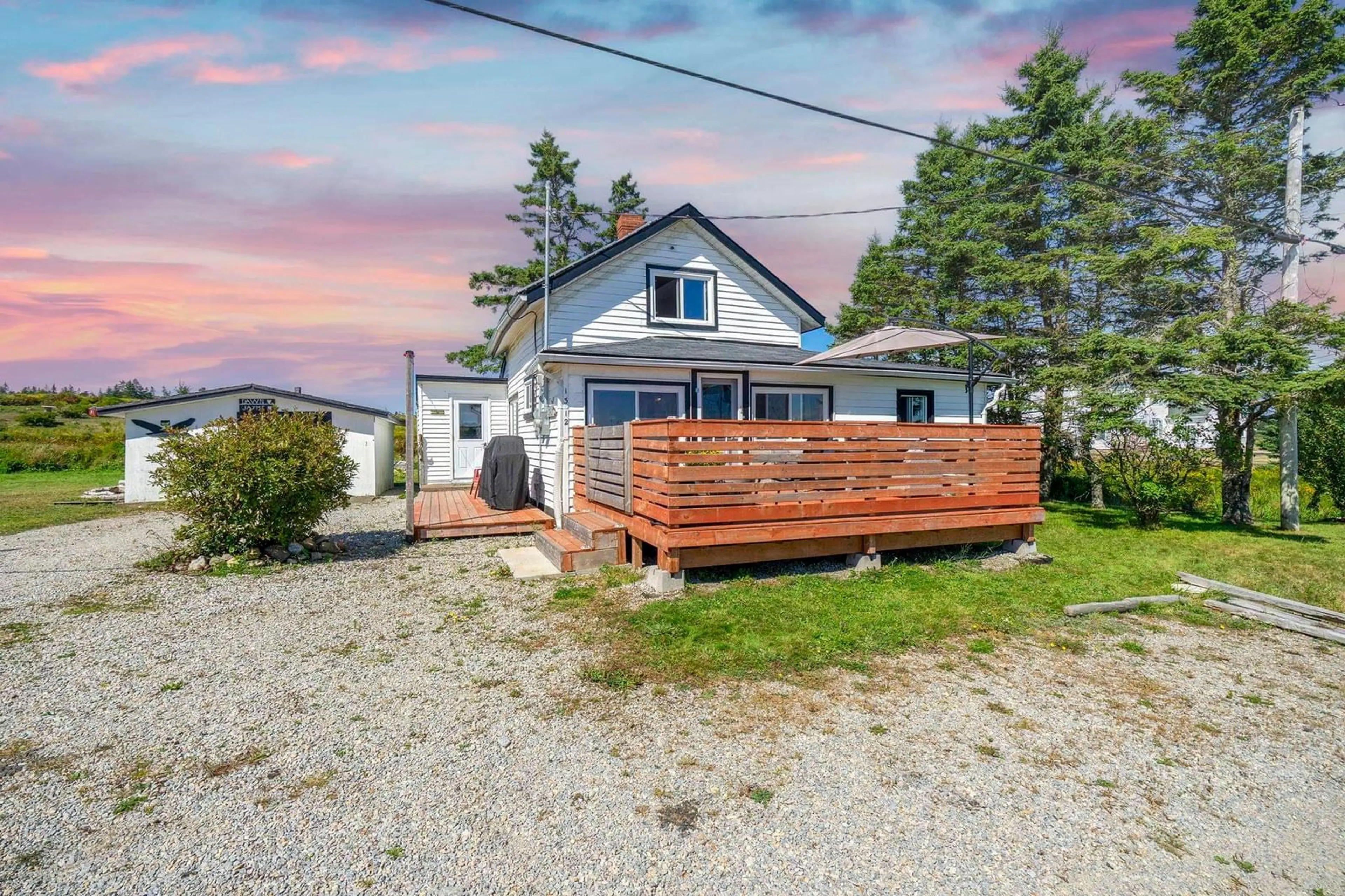 A pic from outside/outdoor area/front of a property/back of a property/a pic from drone, street for 1312 Chebogue Rd, Rockville Nova Scotia B5A 5G2