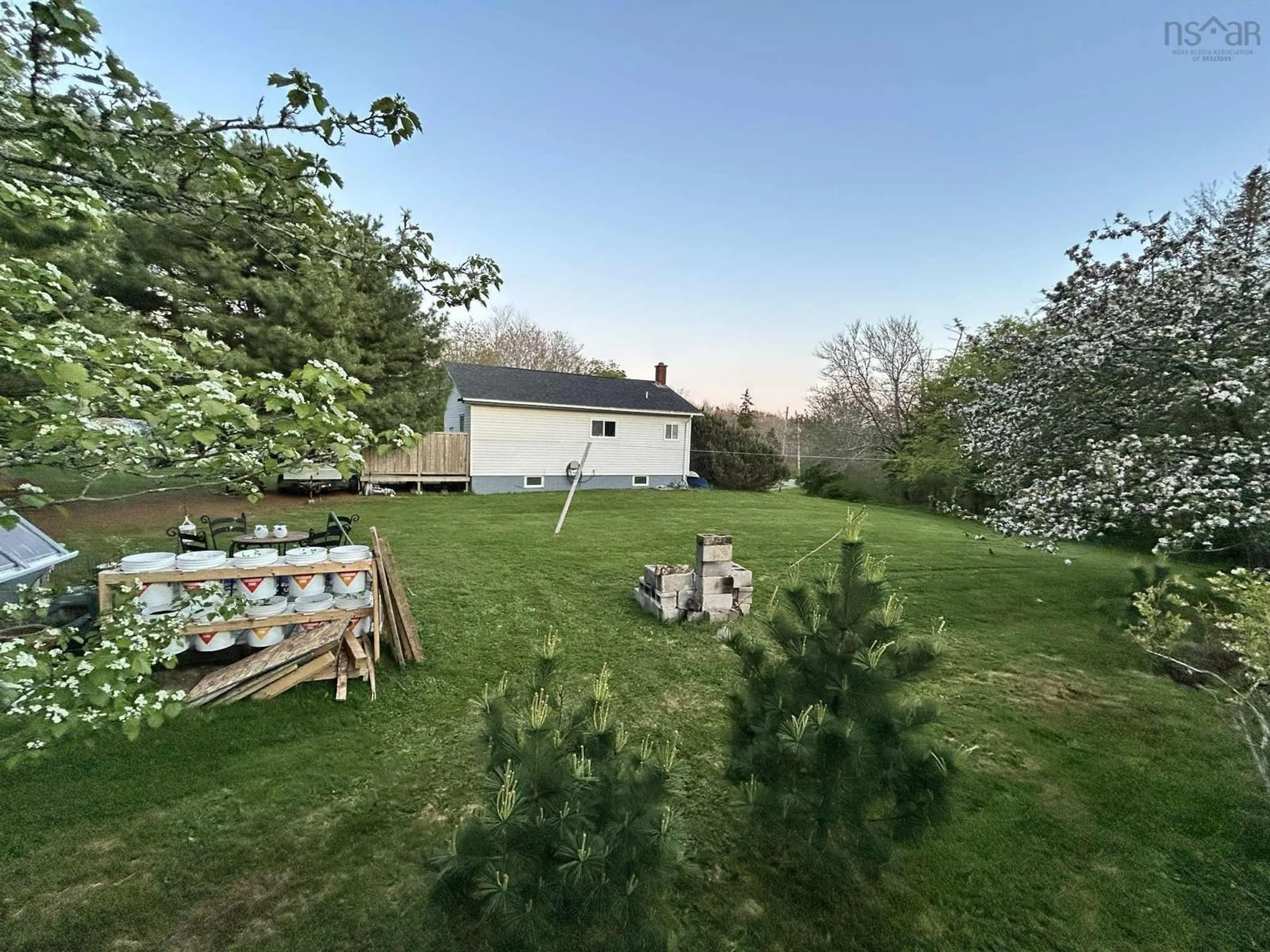 A pic from outside/outdoor area/front of a property/back of a property/a pic from drone, forest/trees view for 665 Belleville Rd, Tusket Nova Scotia B0W 3M0