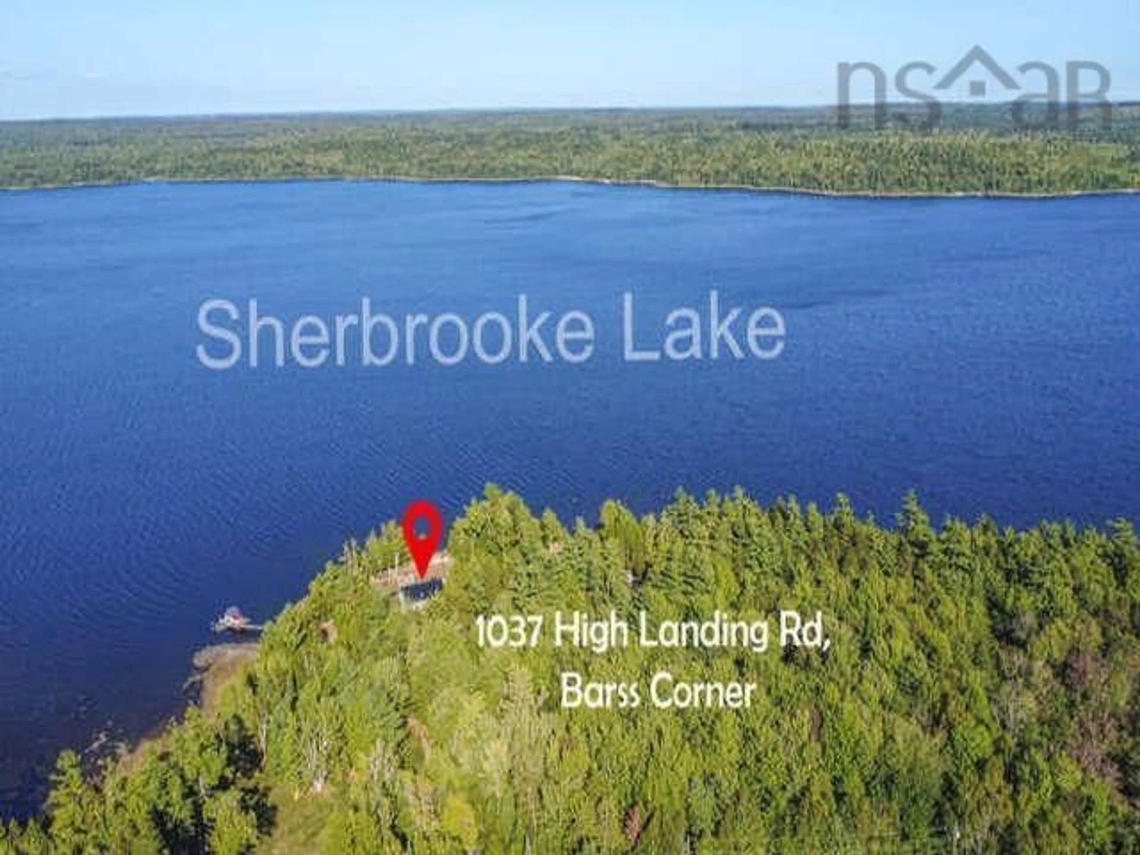 A pic from outside/outdoor area/front of a property/back of a property/a pic from drone, water/lake/river/ocean view for 1037 High Landing Rd, Parkdale Nova Scotia B0R 1A0
