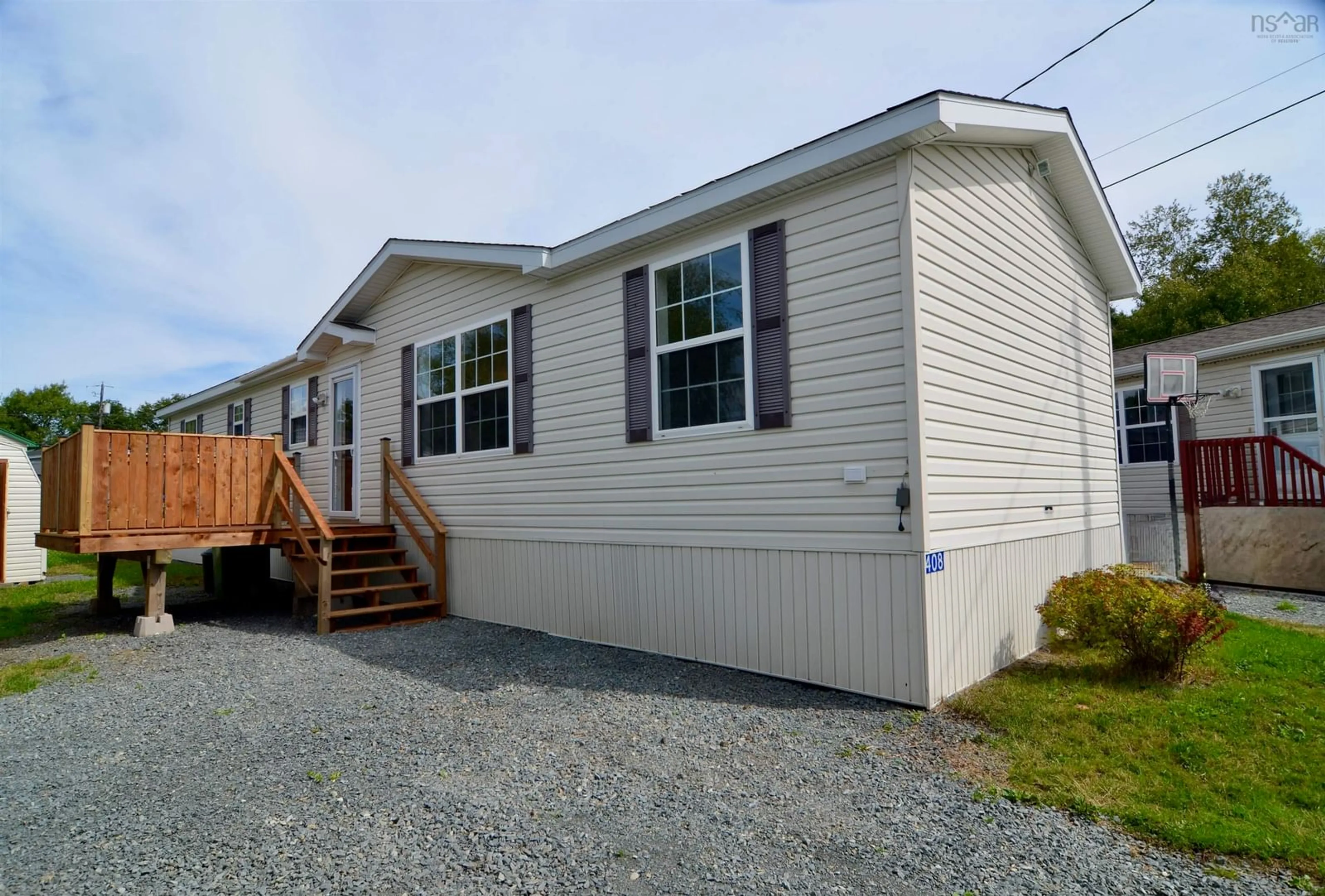 Home with vinyl exterior material, street for 408 Kennedy Crt, Lower Sackville Nova Scotia B4C 2T4