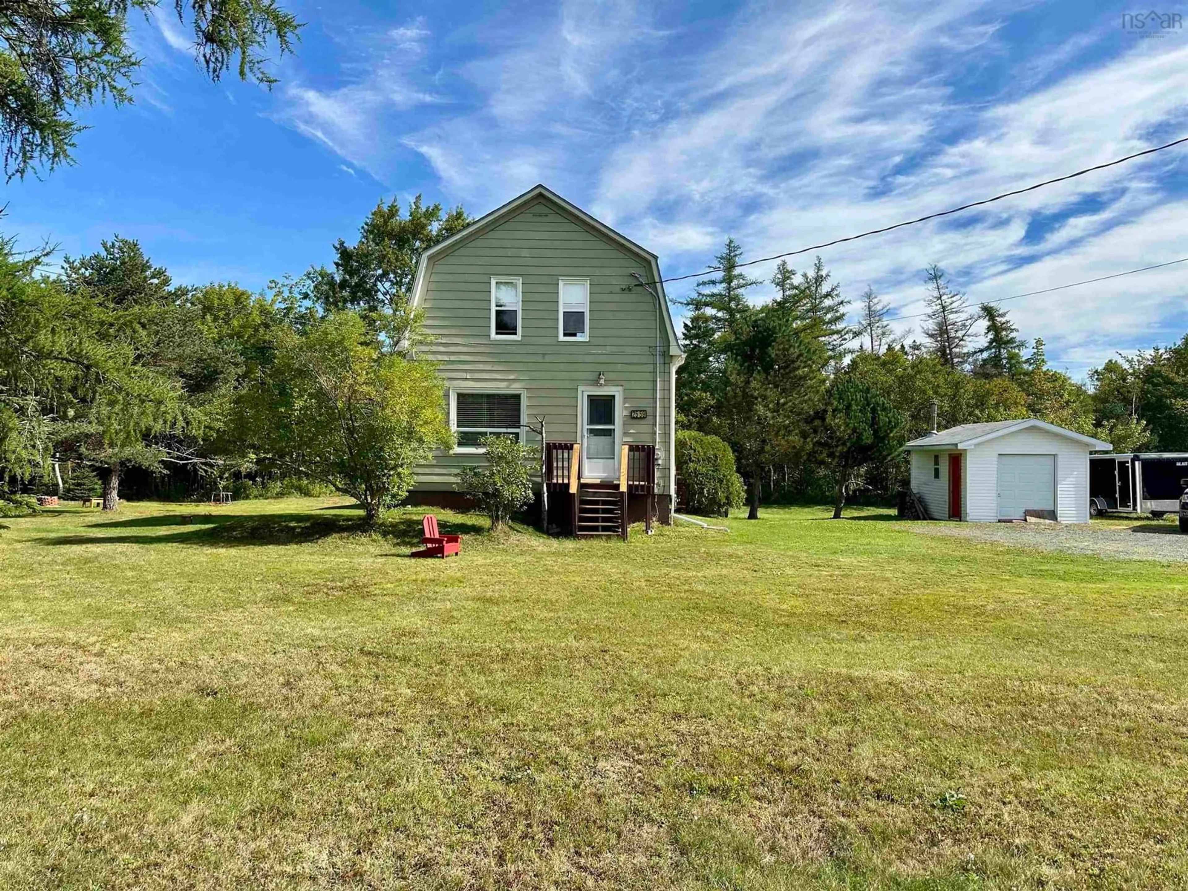 A pic from outside/outdoor area/front of a property/back of a property/a pic from drone, unknown for 2559 Highway 22, Mira Road Nova Scotia B1M 1B1