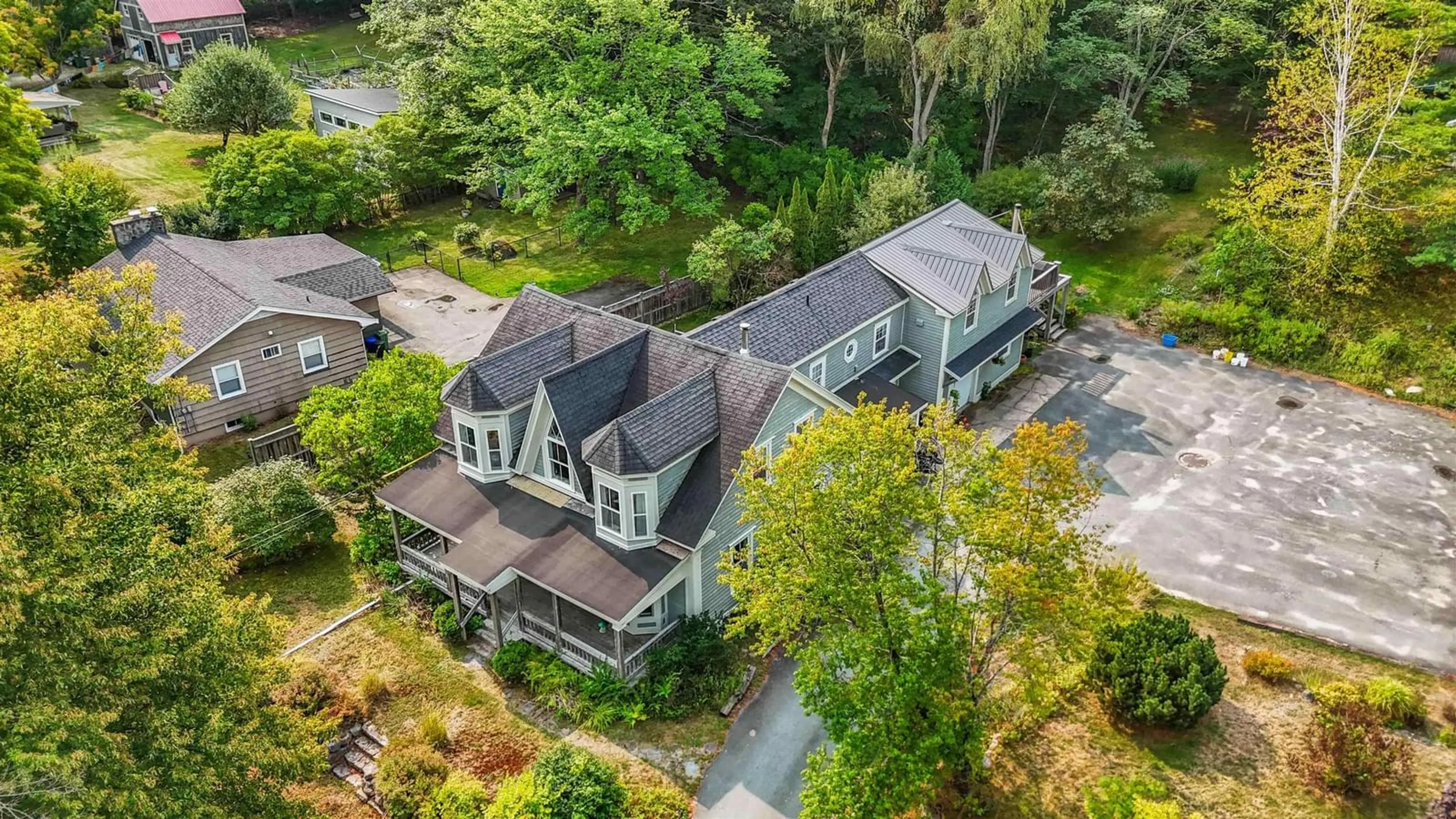 A pic from outside/outdoor area/front of a property/back of a property/a pic from drone, building for 57 King St, Bridgewater Nova Scotia B4V 1A1