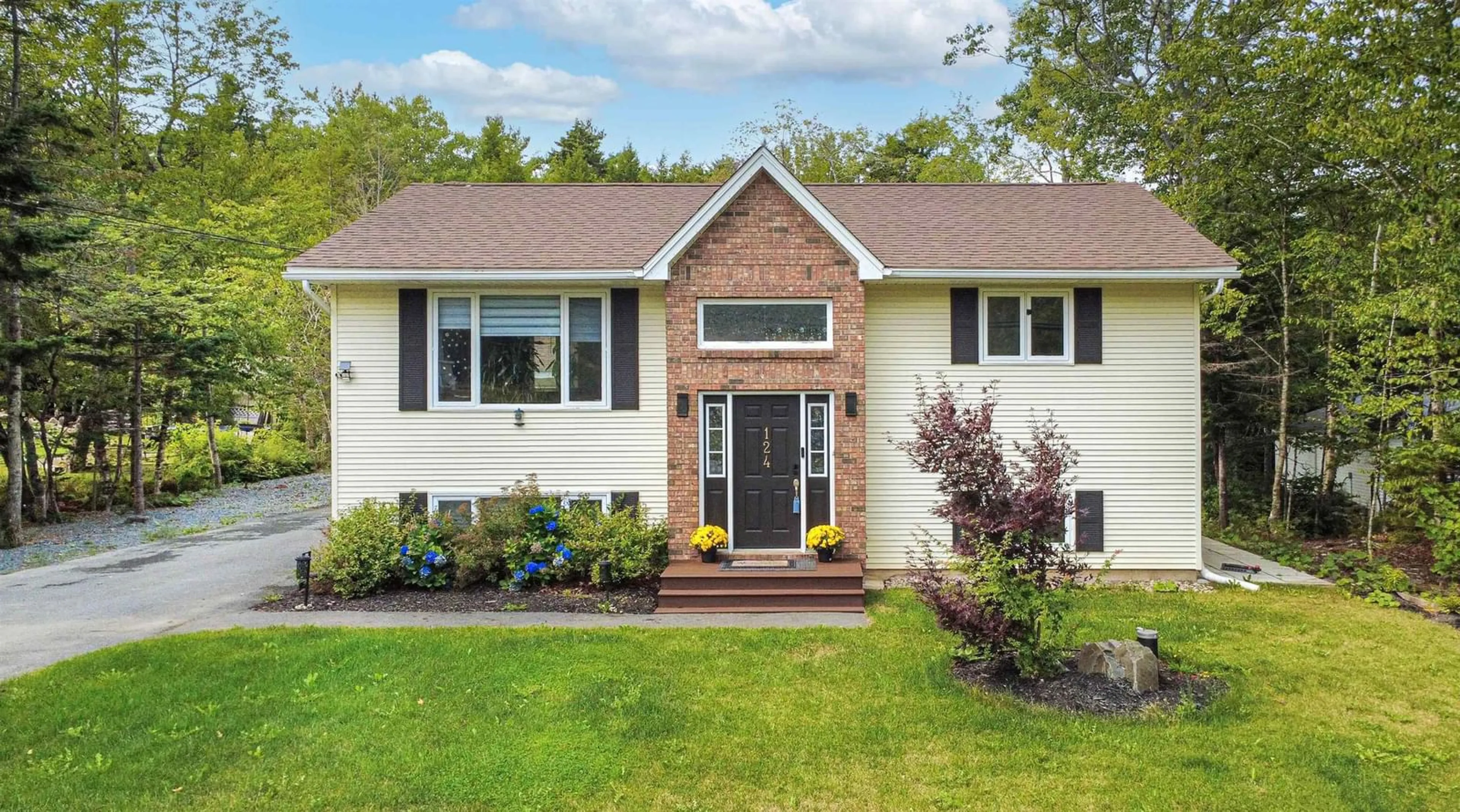 Home with vinyl exterior material, street for 124 Fenerty Rd, Middle Sackville Nova Scotia B4E 3B1