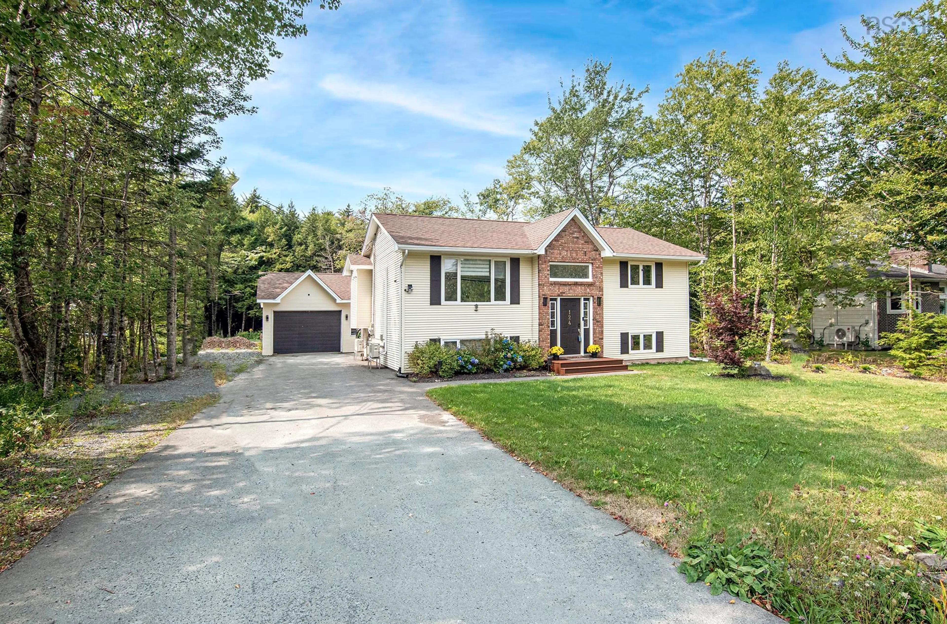 Home with vinyl exterior material, street for 124 Fenerty Rd, Middle Sackville Nova Scotia B4E 3B1