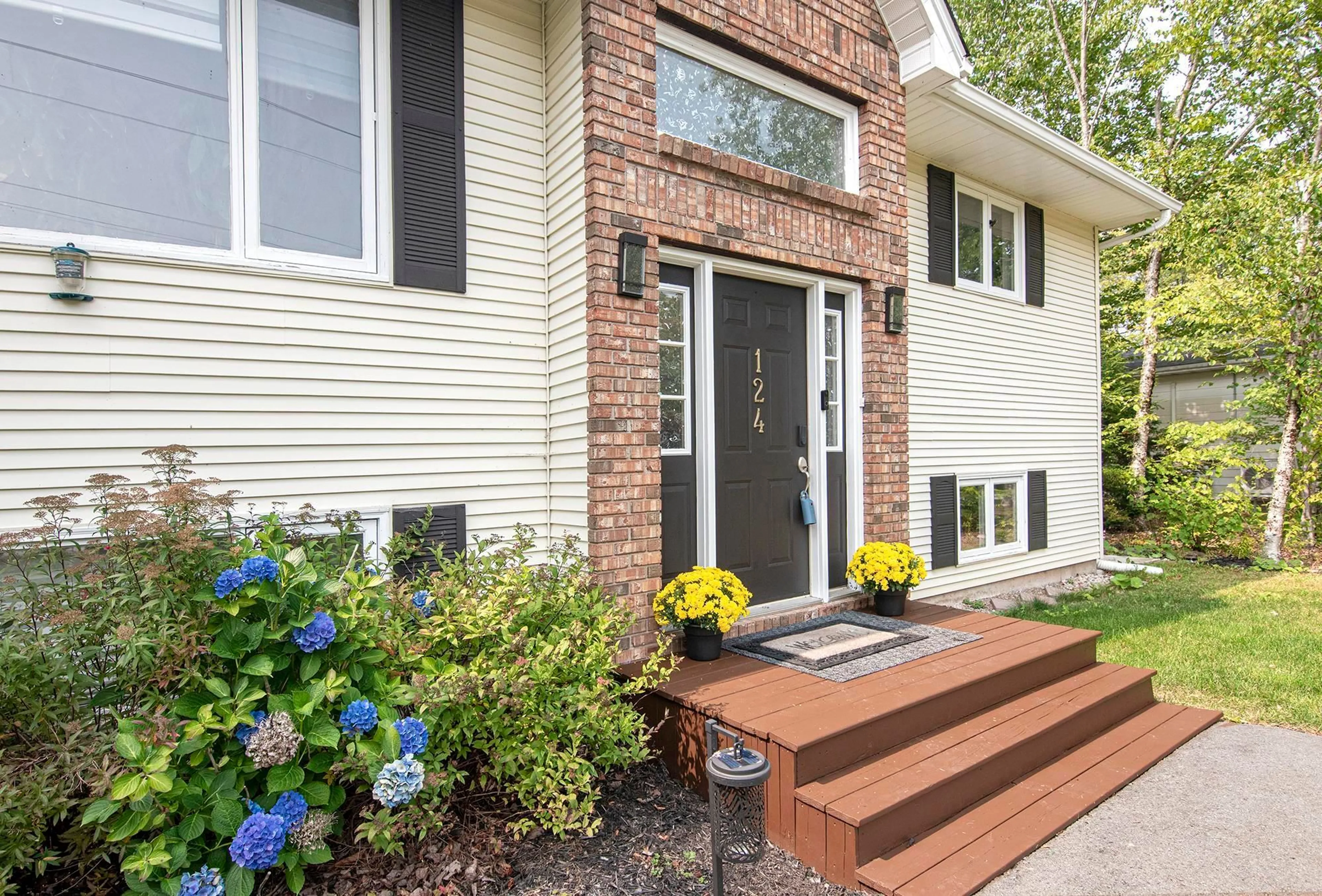 Home with brick exterior material, street for 124 Fenerty Rd, Middle Sackville Nova Scotia B4E 3B1