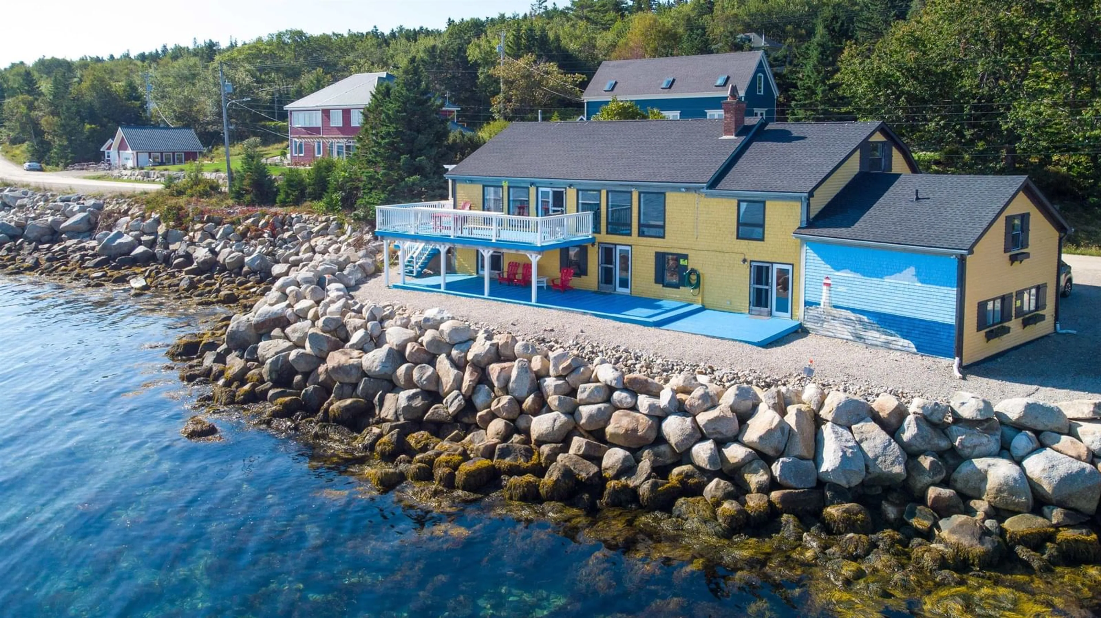 A pic from outside/outdoor area/front of a property/back of a property/a pic from drone, water/lake/river/ocean view for 501 Mill Cove Shore Rd, Birchy Head Nova Scotia B0J 1T0