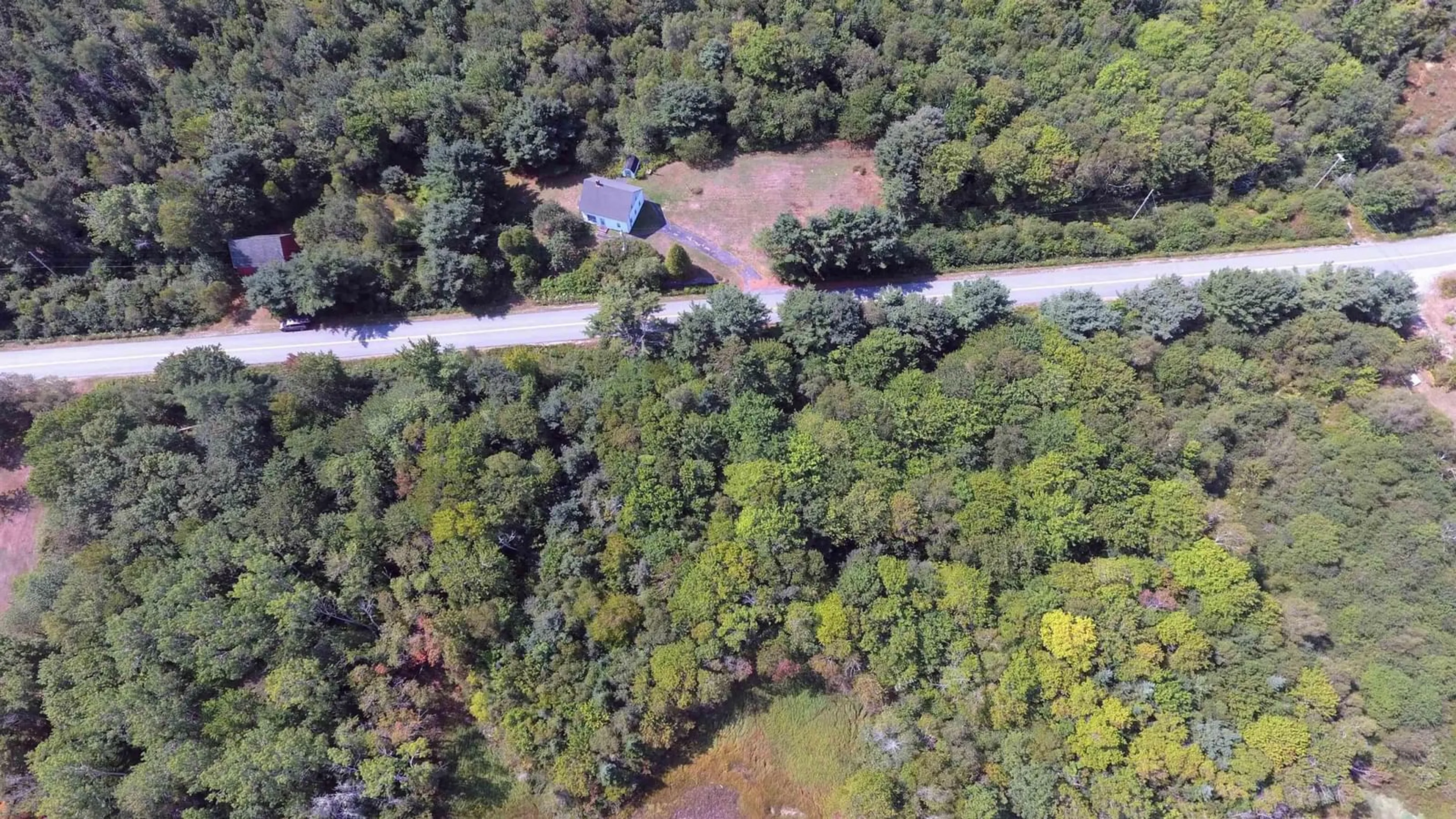 A pic from outside/outdoor area/front of a property/back of a property/a pic from drone, forest/trees view for 560 West Sable Rd, West Middle Sable Nova Scotia B0T 1V0