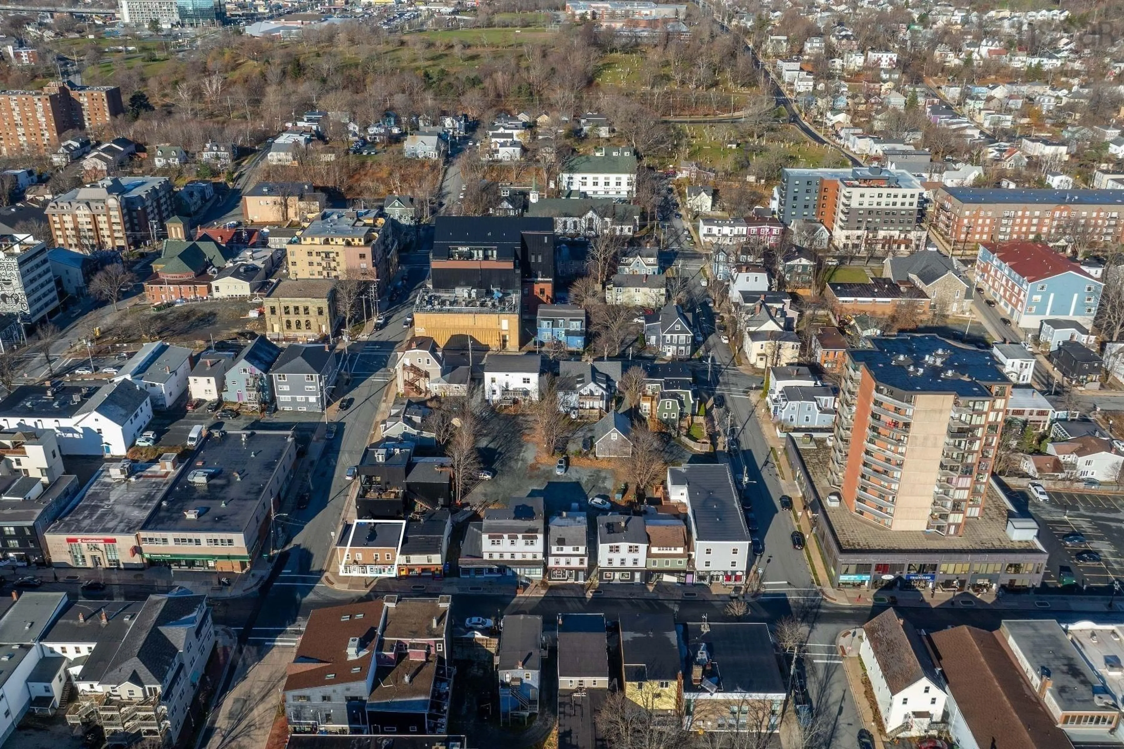 A pic from outside/outdoor area/front of a property/back of a property/a pic from drone, city buildings view from balcony for 101 Portland St, Dartmouth Nova Scotia B2Y 1H7