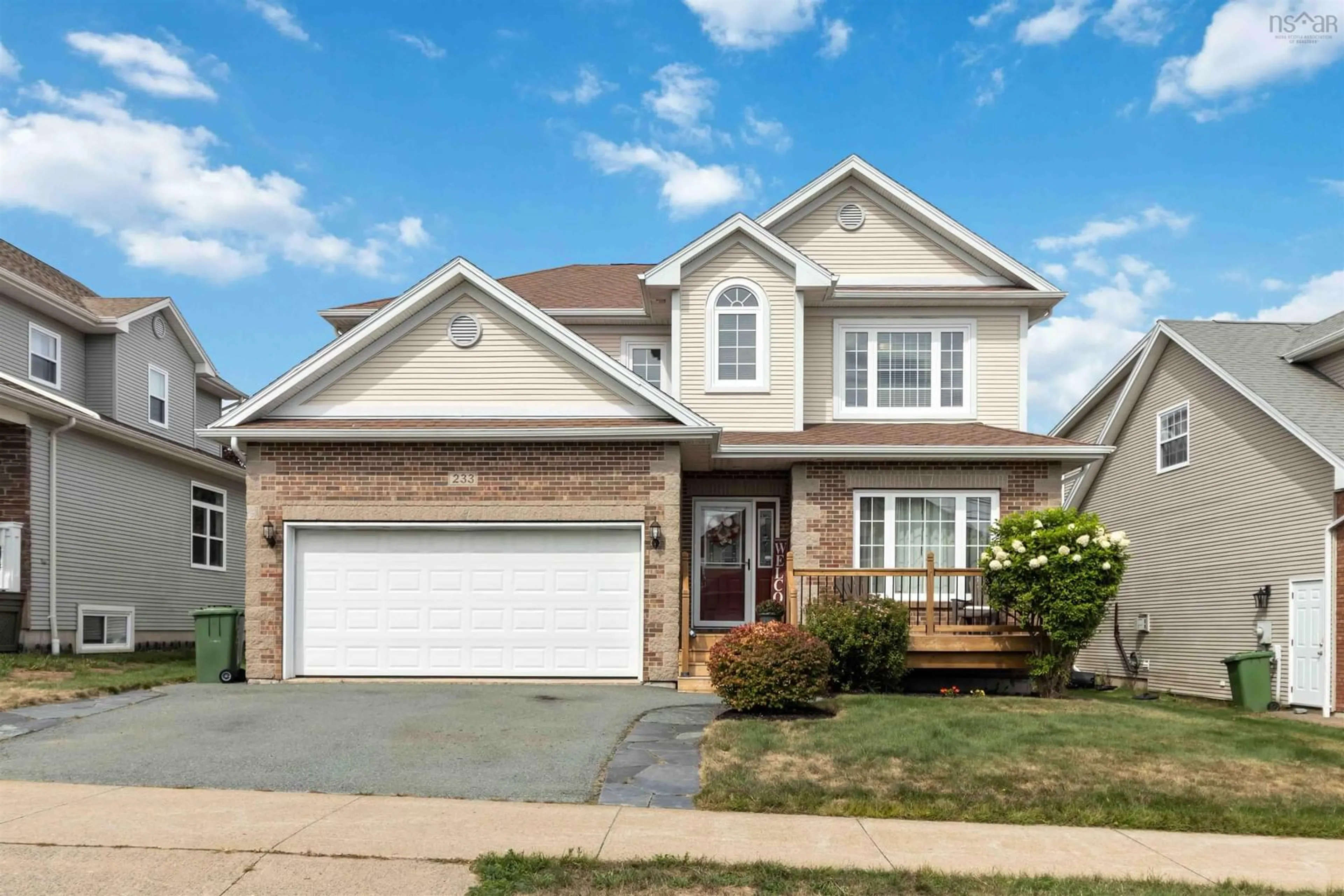 Home with vinyl exterior material, street for 233 Starboard Dr, Halifax Nova Scotia B3M 4V4