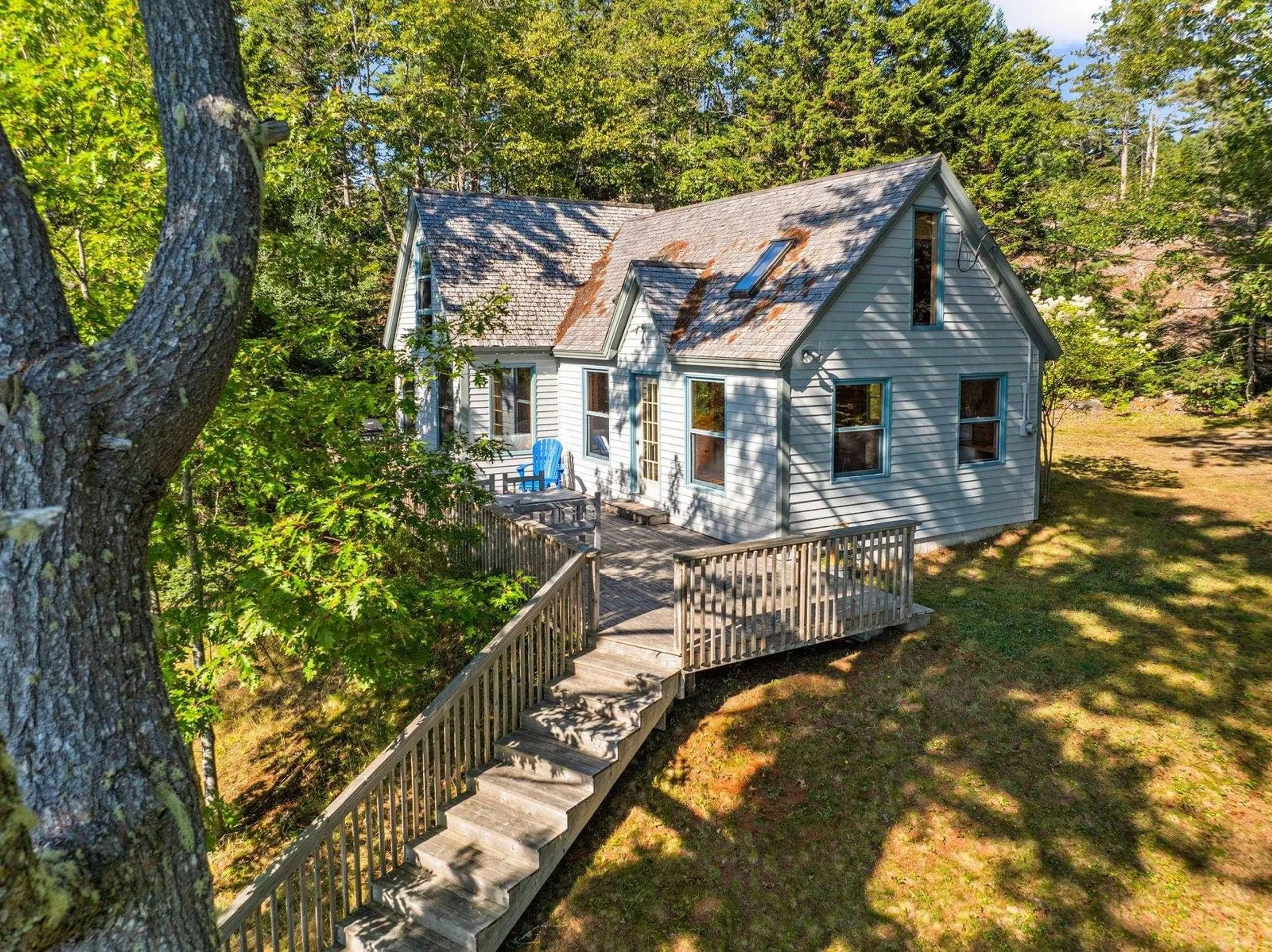 A pic from outside/outdoor area/front of a property/back of a property/a pic from drone, unknown for 70 Swallow Cove Spur, Chester Basin Nova Scotia B0J 1K0