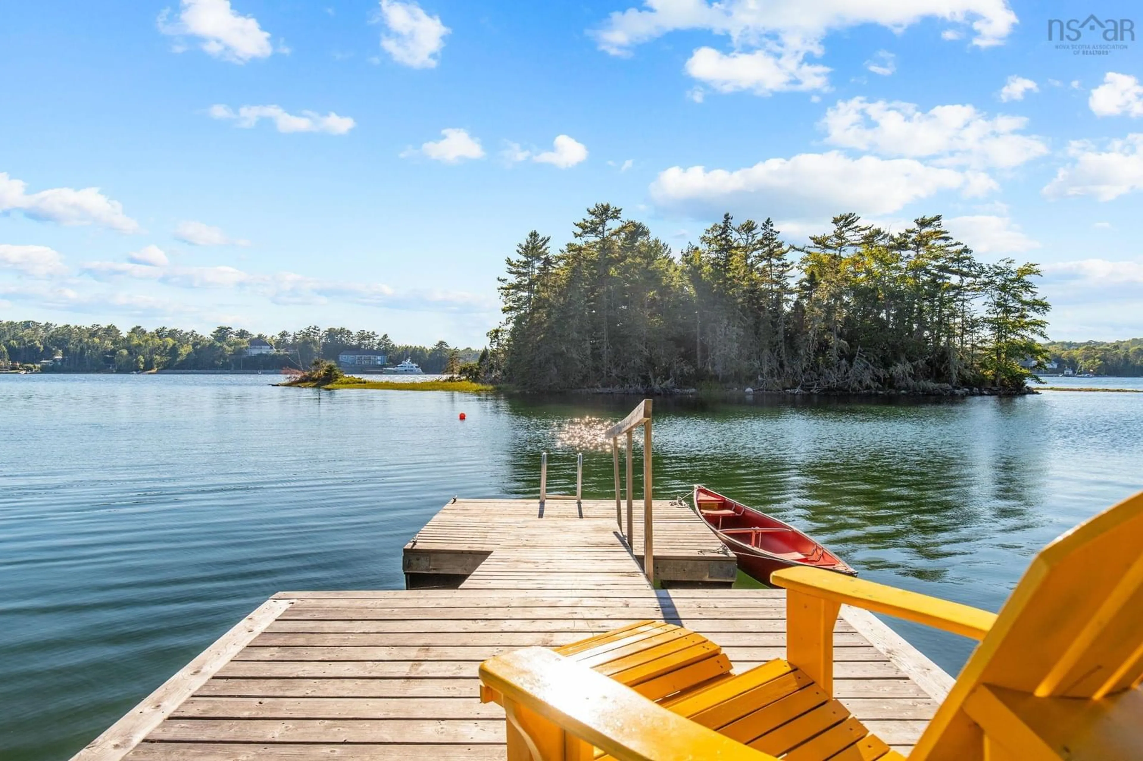 Patio, water/lake/river/ocean view for 70 Swallow Cove Spur, Chester Basin Nova Scotia B0J 1K0