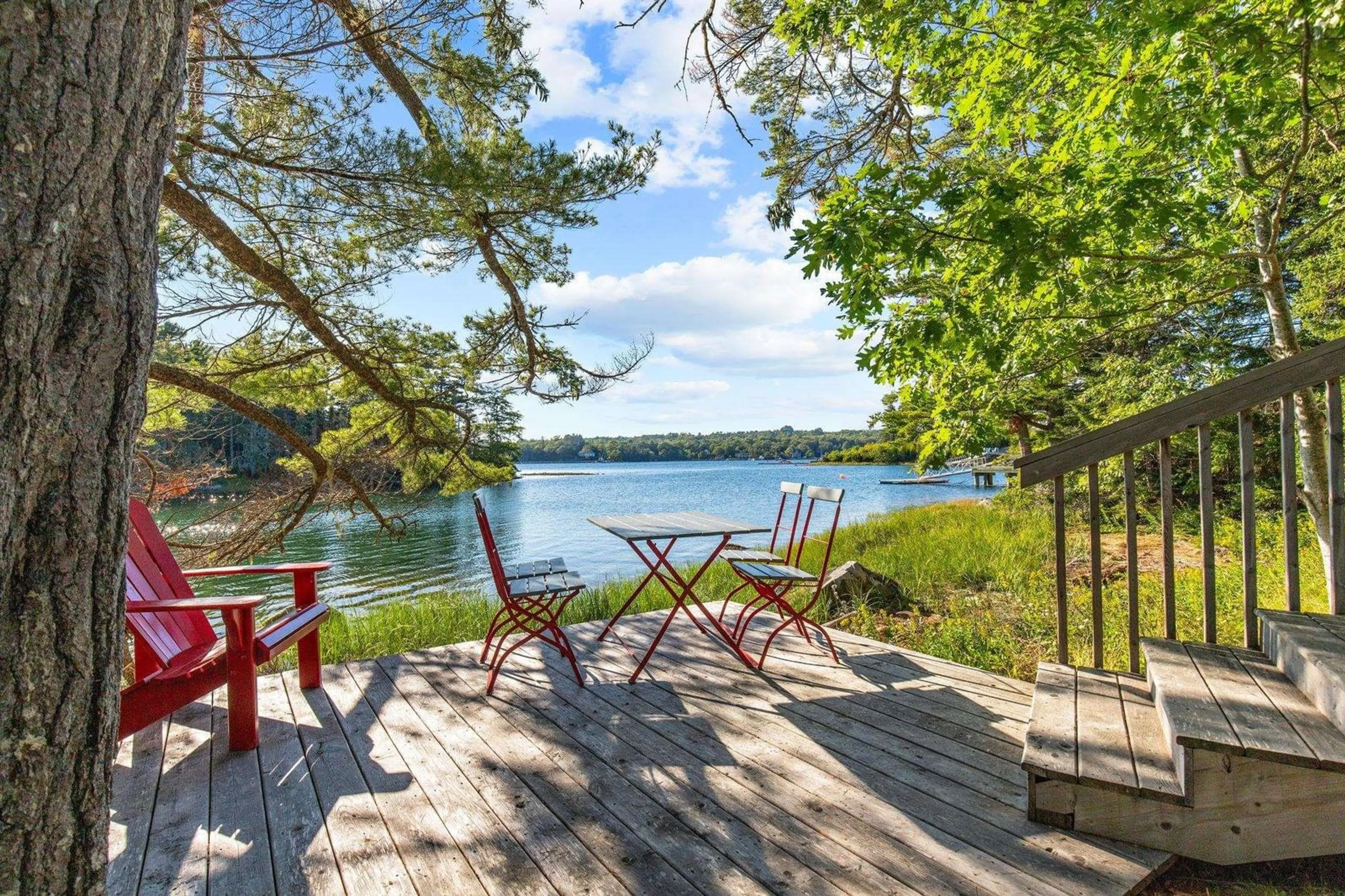 Patio, water/lake/river/ocean view for 70 Swallow Cove Spur, Chester Basin Nova Scotia B0J 1K0