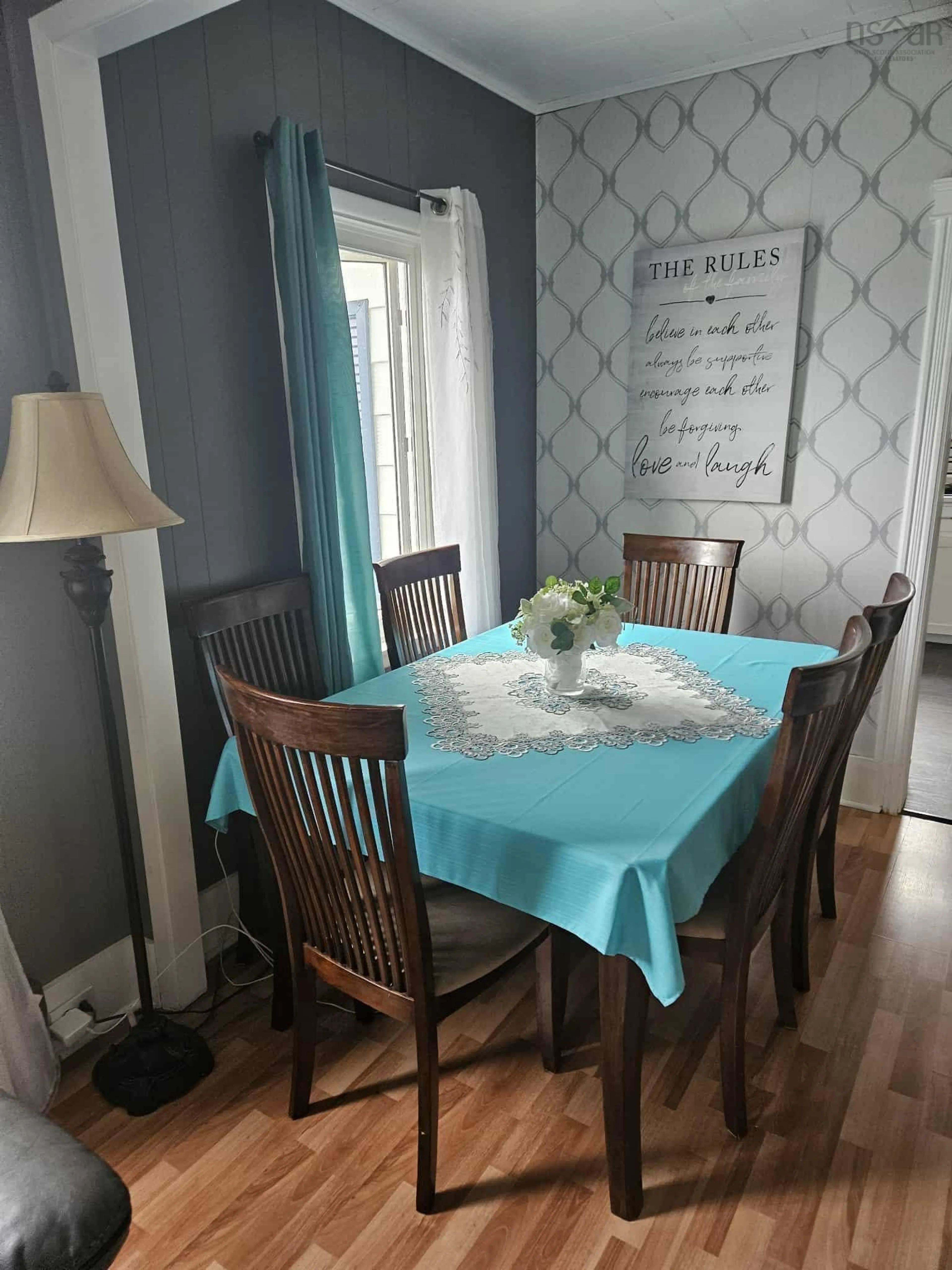 Dining room, wood/laminate floor for 2144 Sydney Rd, Reserve Mines Nova Scotia B1E 1K1