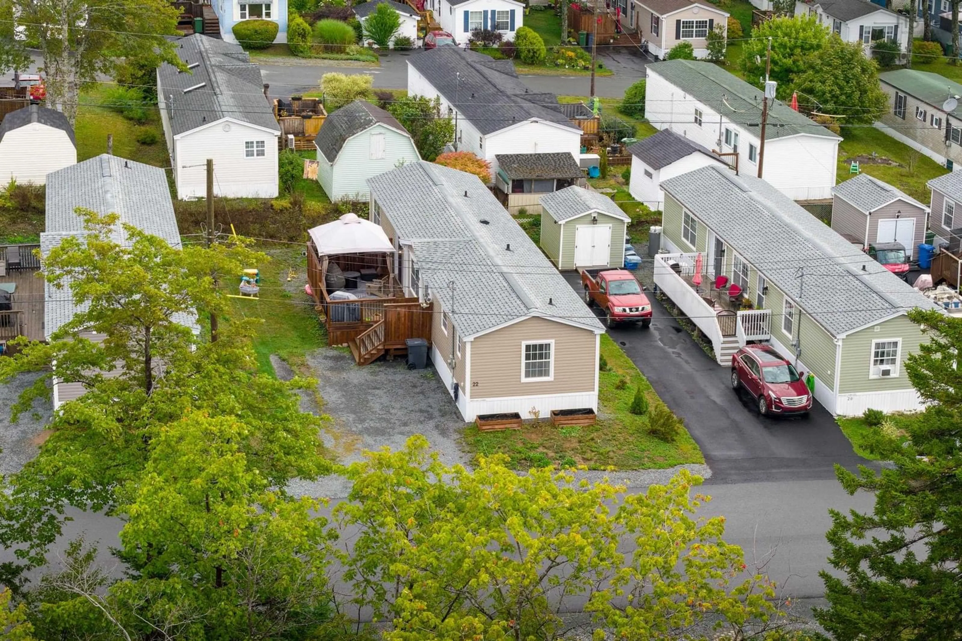 A pic from outside/outdoor area/front of a property/back of a property/a pic from drone, street for 22 Ninth St, Lucasville Nova Scotia B4B 0C9