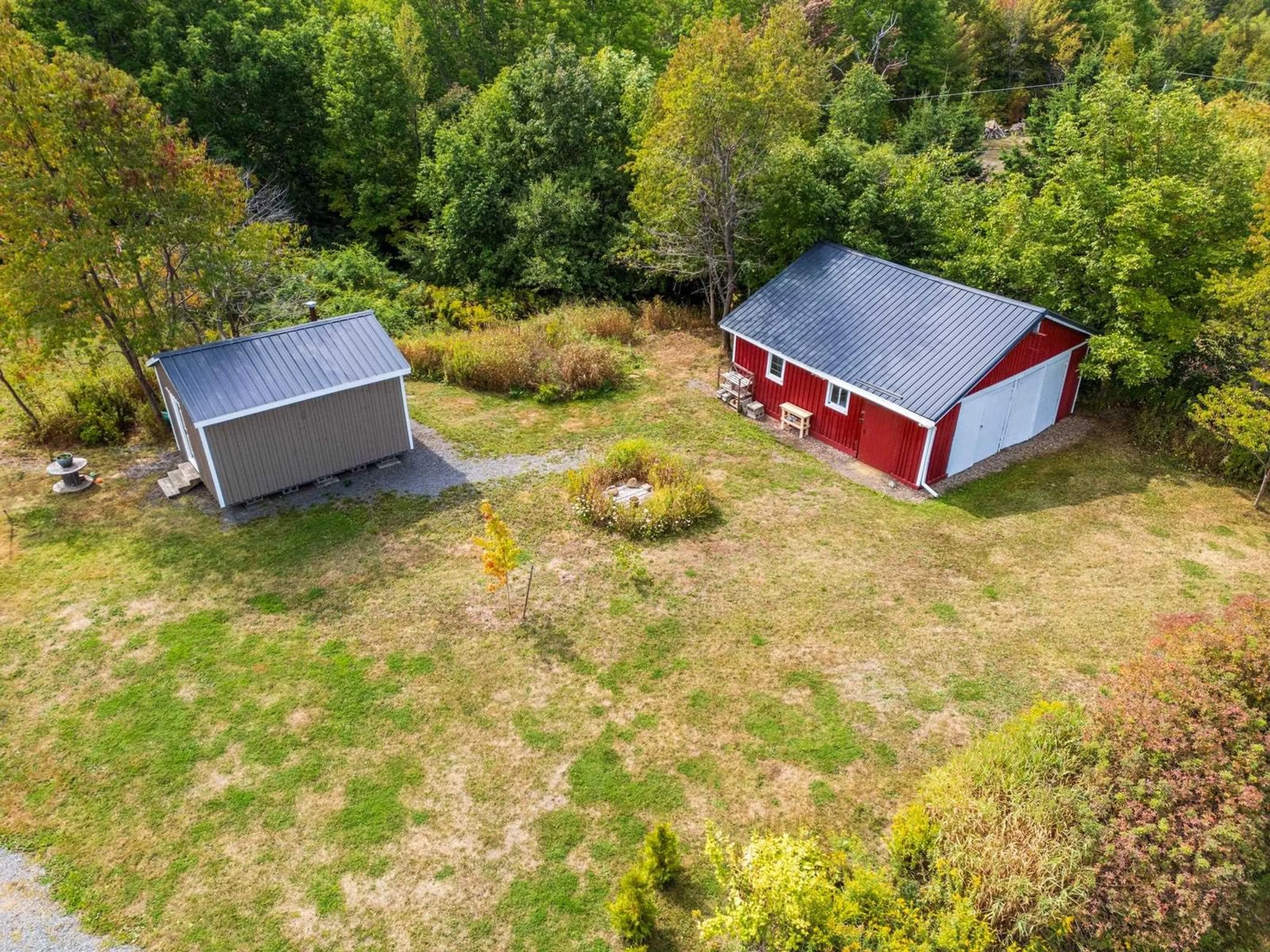 A pic from outside/outdoor area/front of a property/back of a property/a pic from drone, forest/trees view for 646 Russia Rd, Black Rock Nova Scotia B0P 1V0