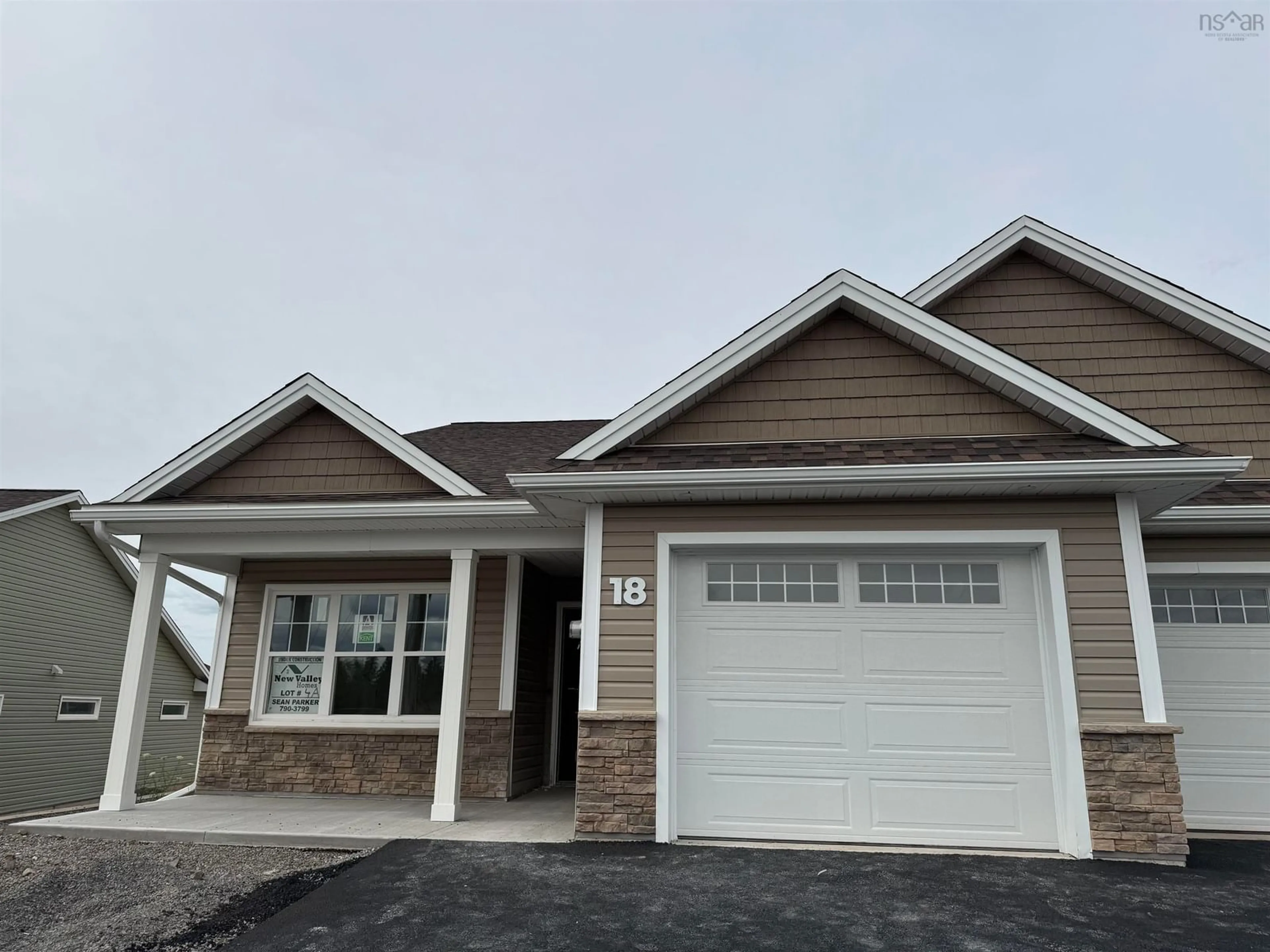 Home with vinyl exterior material, street for 18 Abbey Rd, Garlands Crossing Nova Scotia B0N 2T0