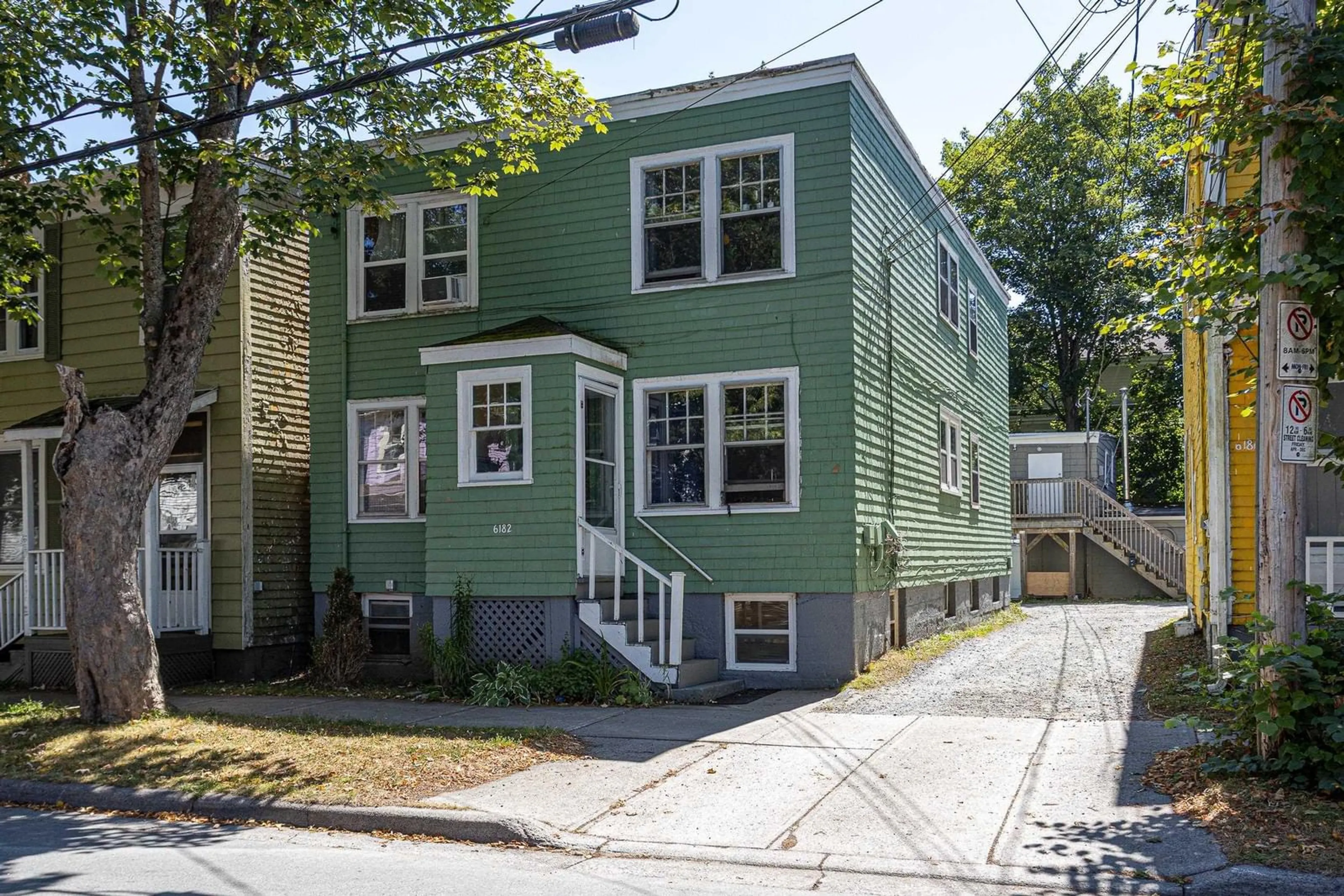 Home with vinyl exterior material, street for 6182 Allan St, Halifax Nova Scotia B3L 1G6