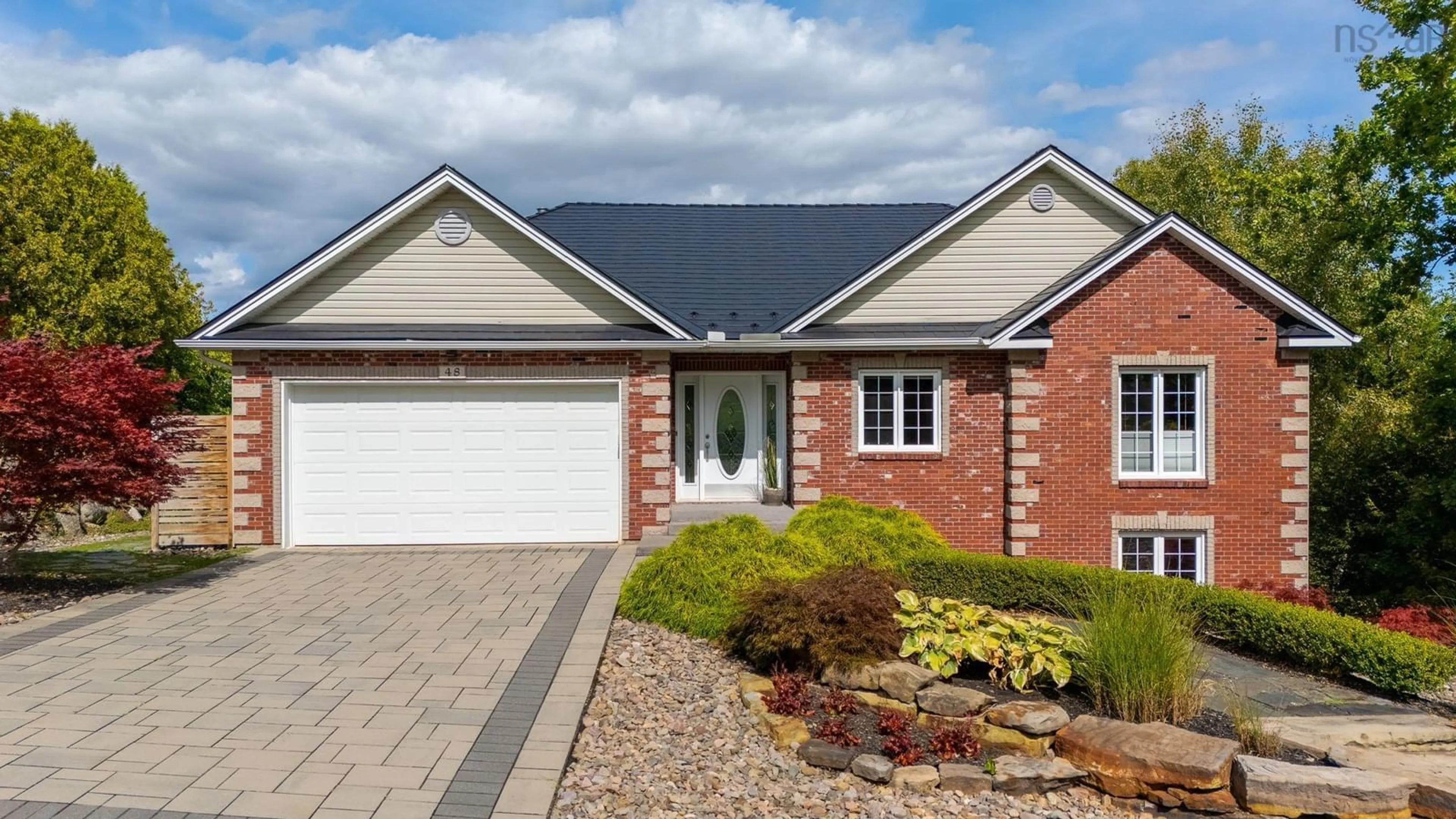 Home with brick exterior material, street for 48 Alline St, Wolfville Nova Scotia B4P 1J4